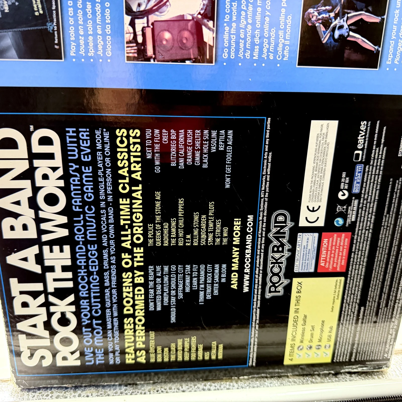VINTAGE 2007 PS2 PS3 Rock Band Instrument Edition Drums & Fender Guitar - Image 12