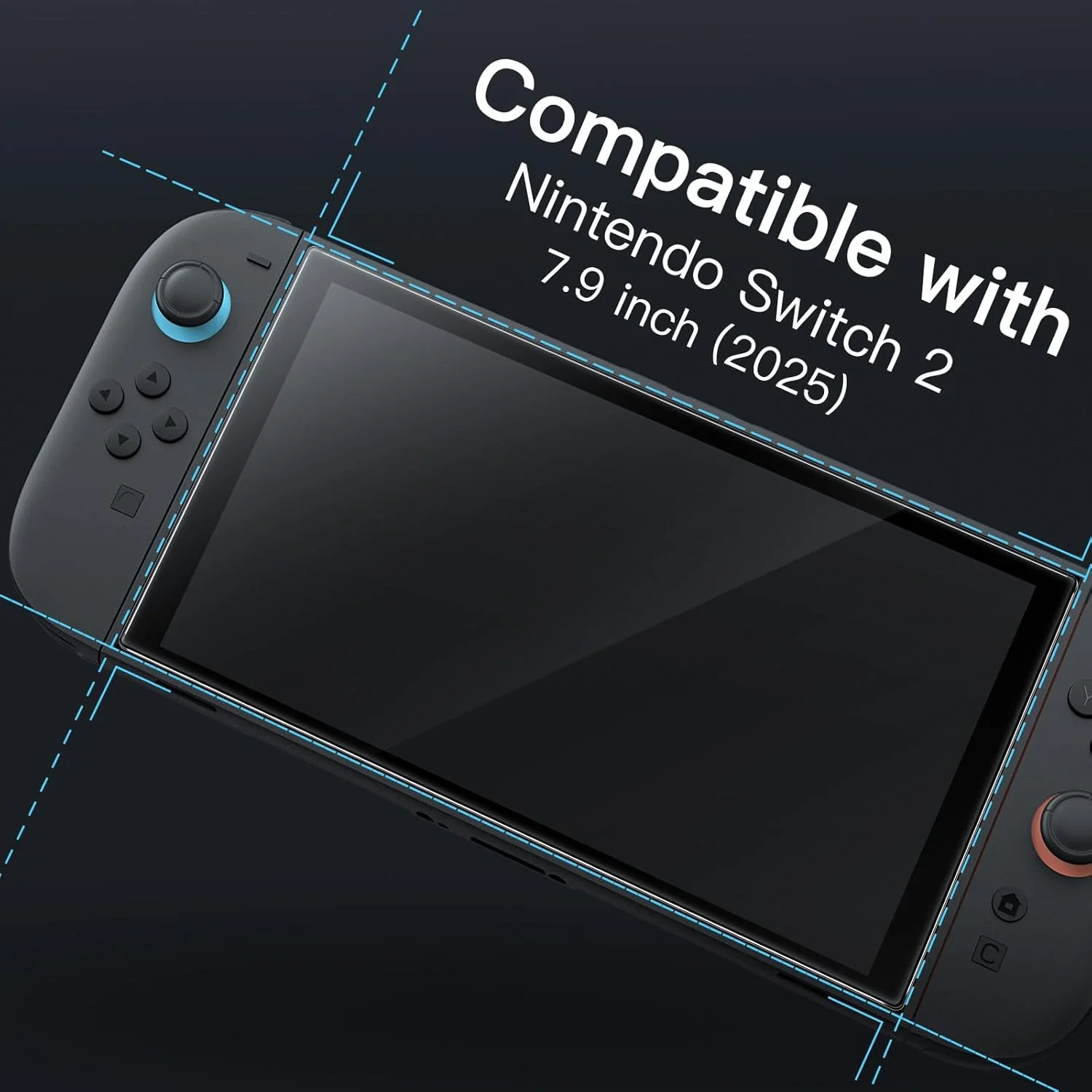 JETech Tempered Glass Screen Protector for Nintendo Switch 2 2025 - Clear NEW - Image 3