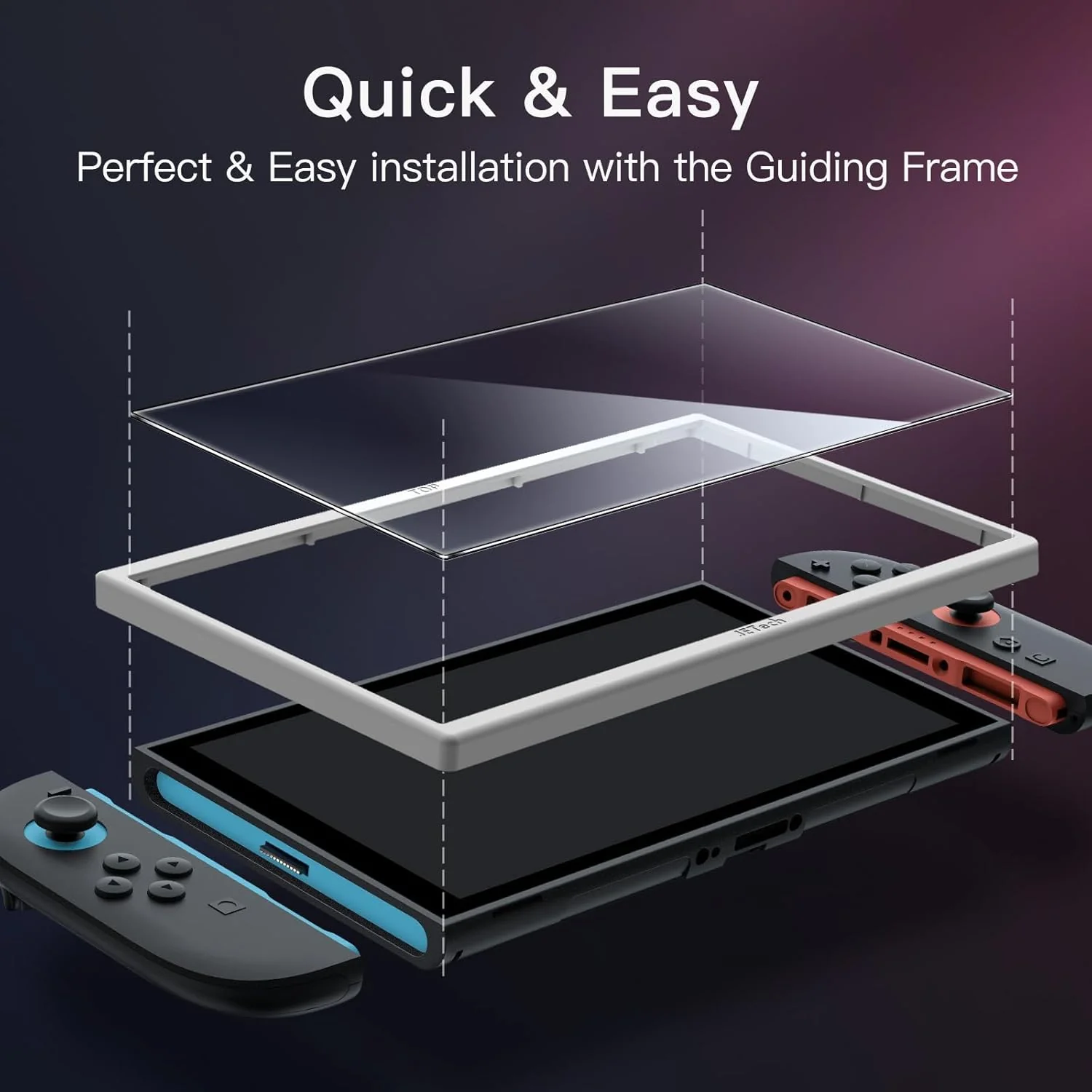 JETech Tempered Glass Screen Protector for Nintendo Switch 2 2025 - Clear NEW - Image 4