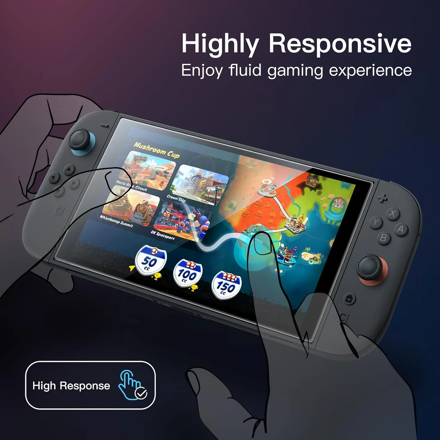 JETech Tempered Glass Screen Protector for Nintendo Switch 2 2025 - Clear NEW - Image 6