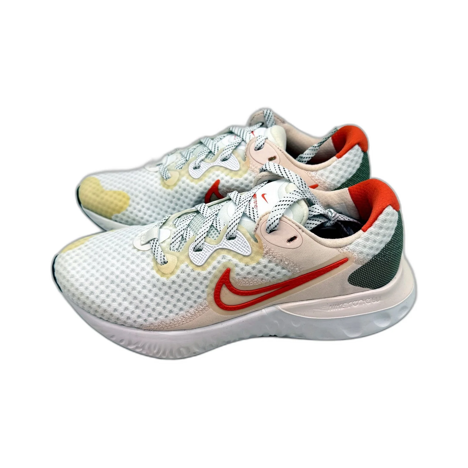 Nike Womens Cushioned Renew Run 2 Running Shoes, White, Size US 7.5 DEMO - Image 2