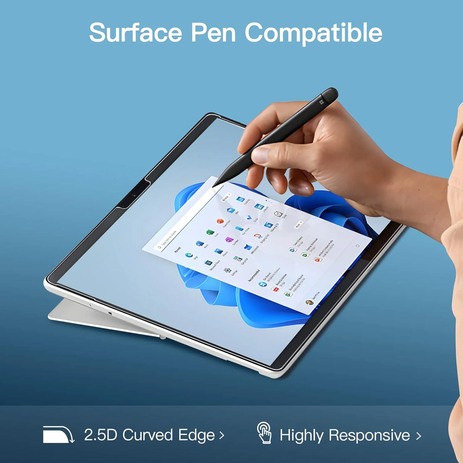 JETech Transparent Screen Protector for Surface Pro 8 and X 2021/2019 NEW - Image 5