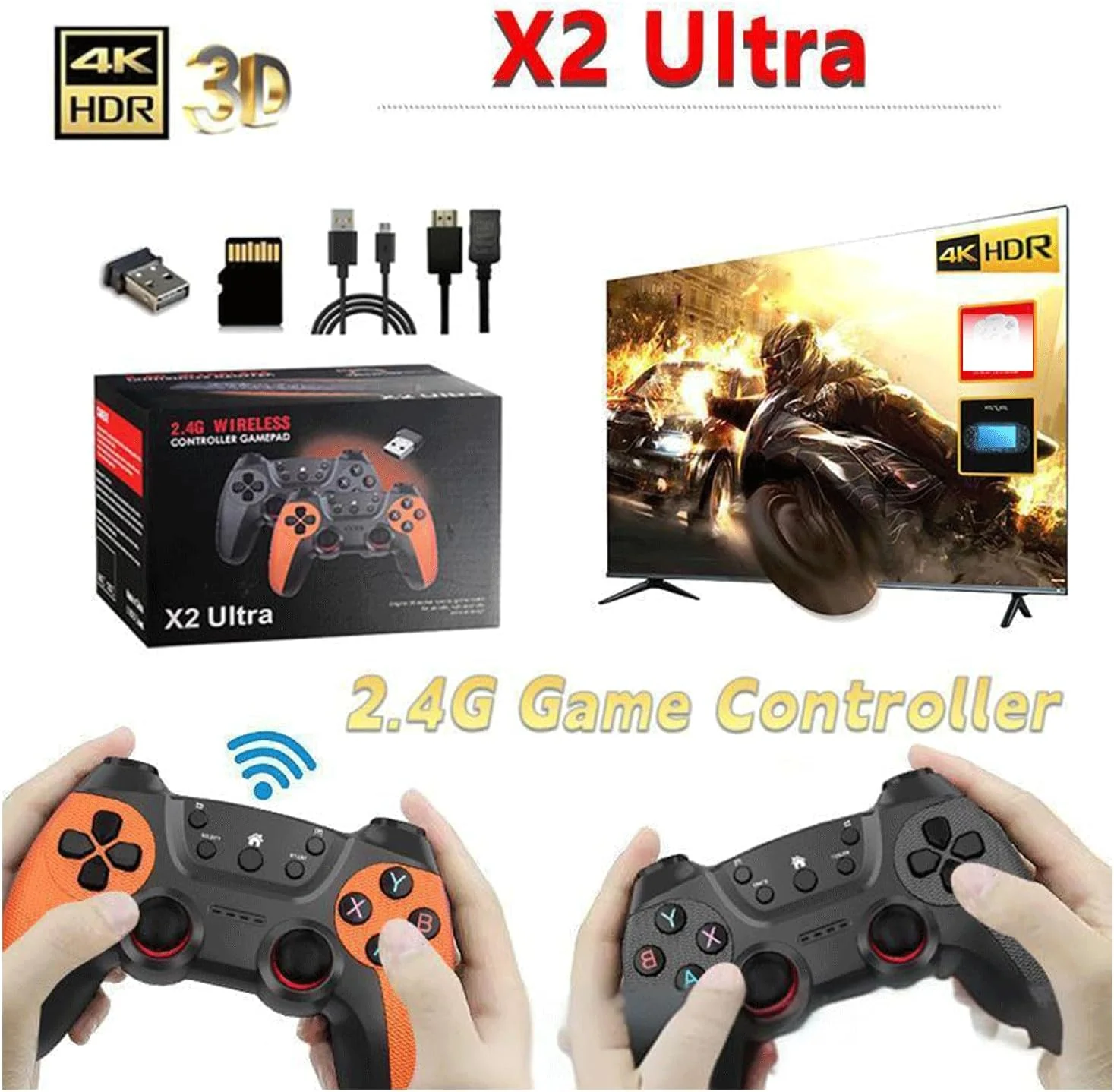 OYDL Plug & Play 4K HDMI Video Game Stick with 40,000+ Retro Games, 128GB NEW - Image 4