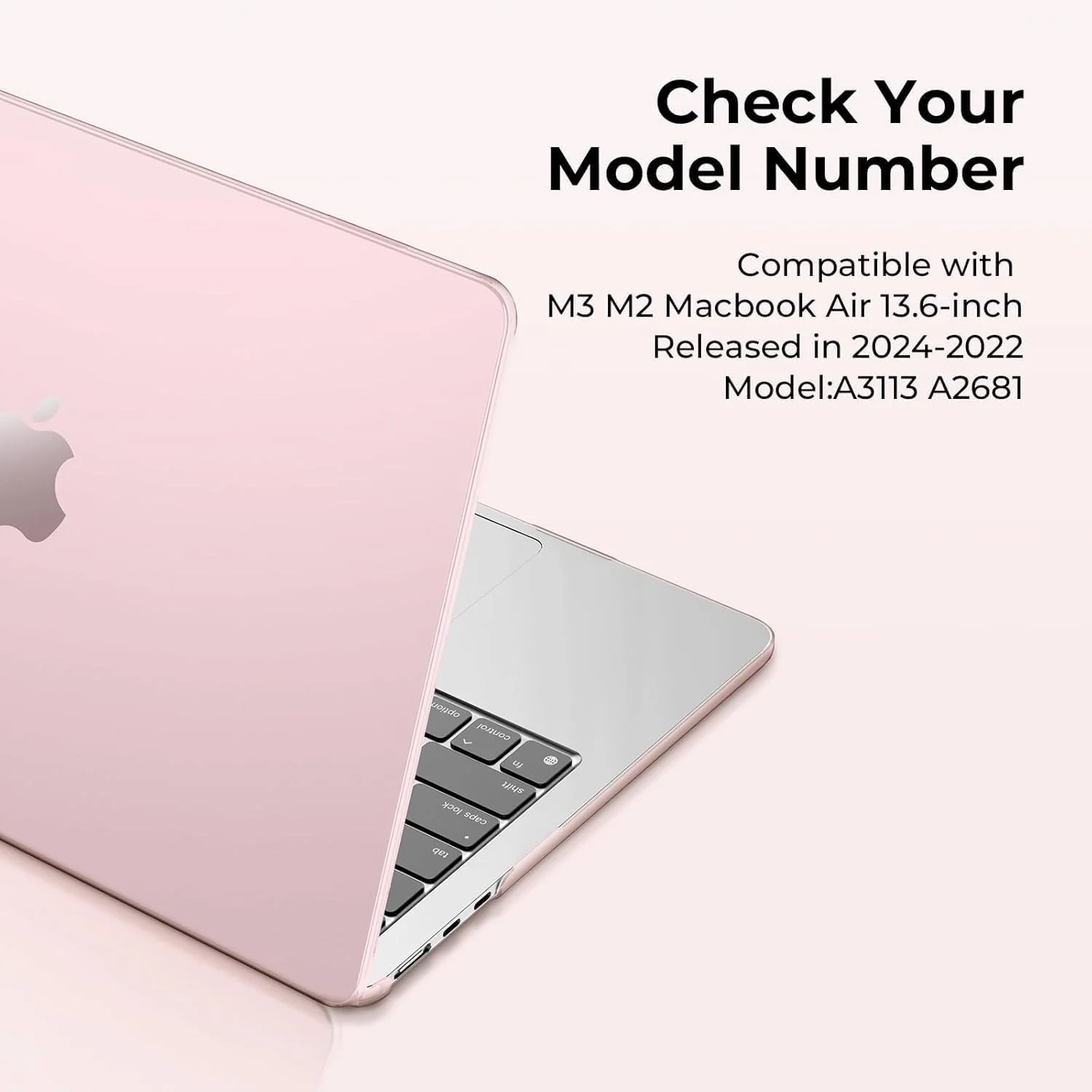 EooCoo Crystal Pink Hard Case Shell for MacBook Air 13 Inch Laptop Cover NEW - Image 8