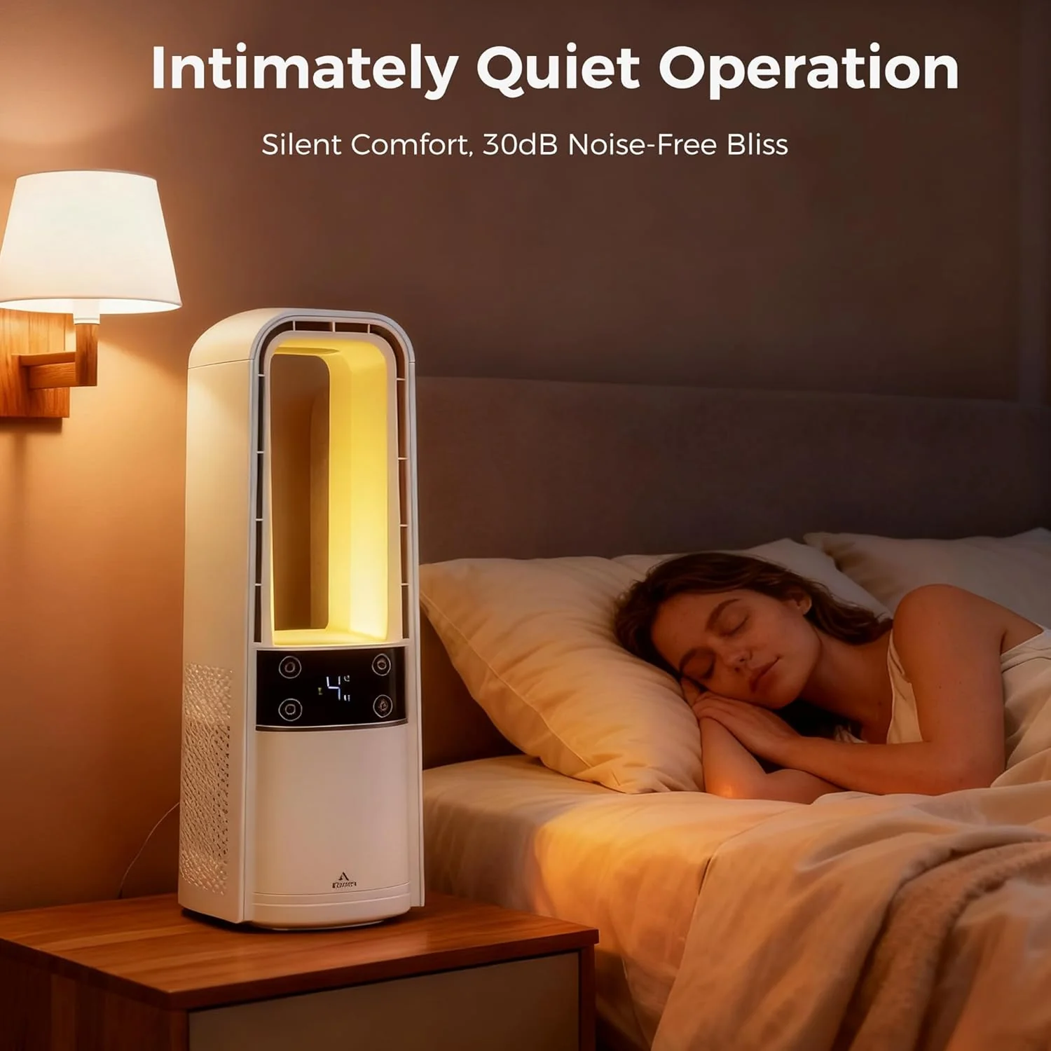 Adjustable Desk Fan 120° Oscillating Rechargeable & Night Light White & Grey NEW - Image 6