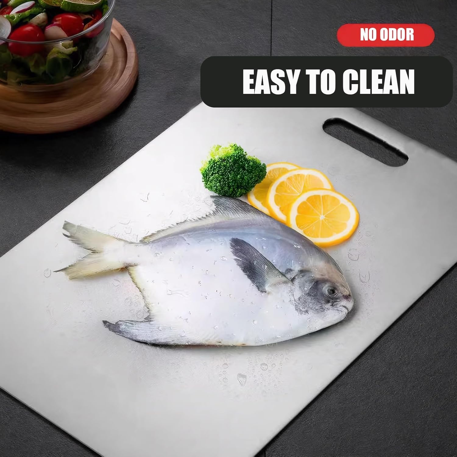 BDZBREN Stainless Steel 4 Pack Chopping Boards Durable Sleek Silver NEW - Image 5