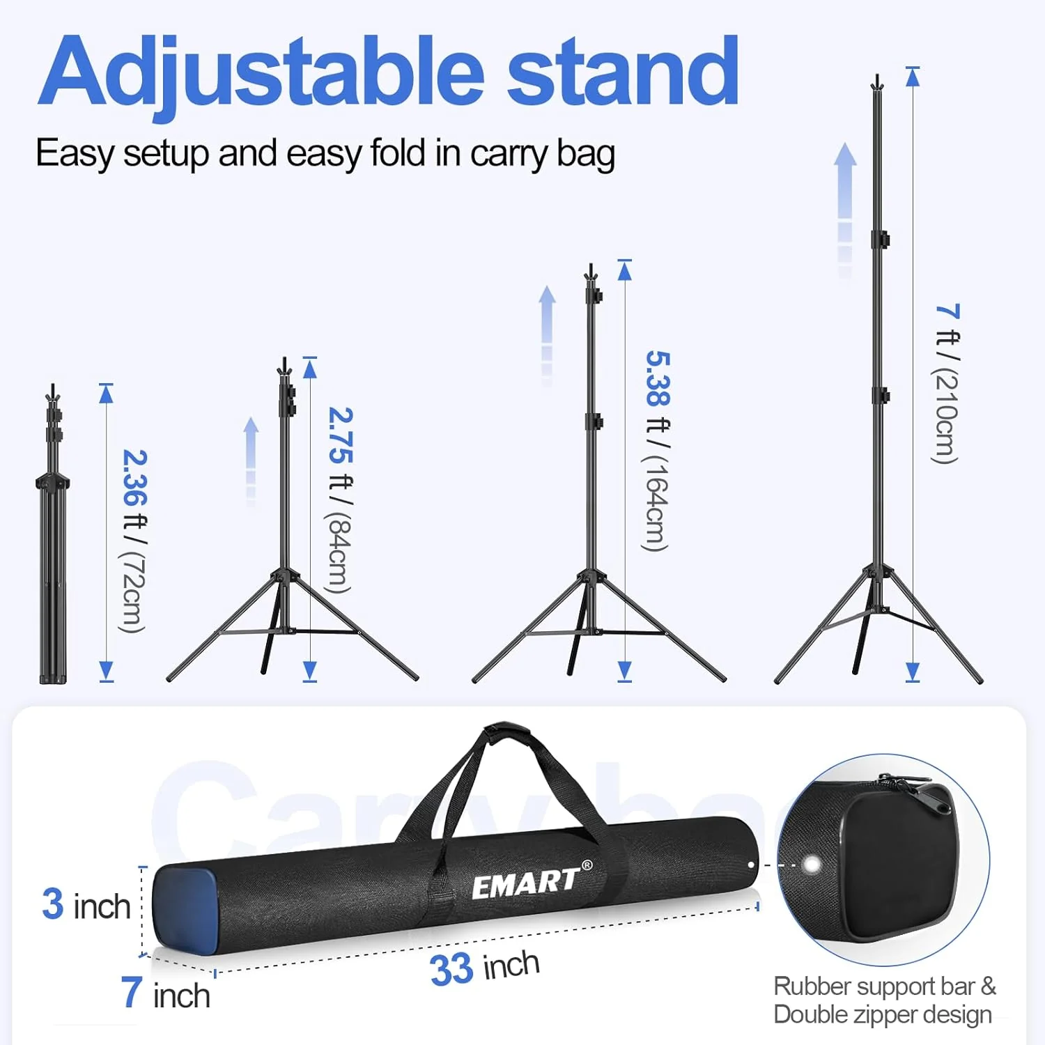 EMART Adjustable 10x7ft Photography Backdrop Stand Kit for Photo Studio NEW - Image 3