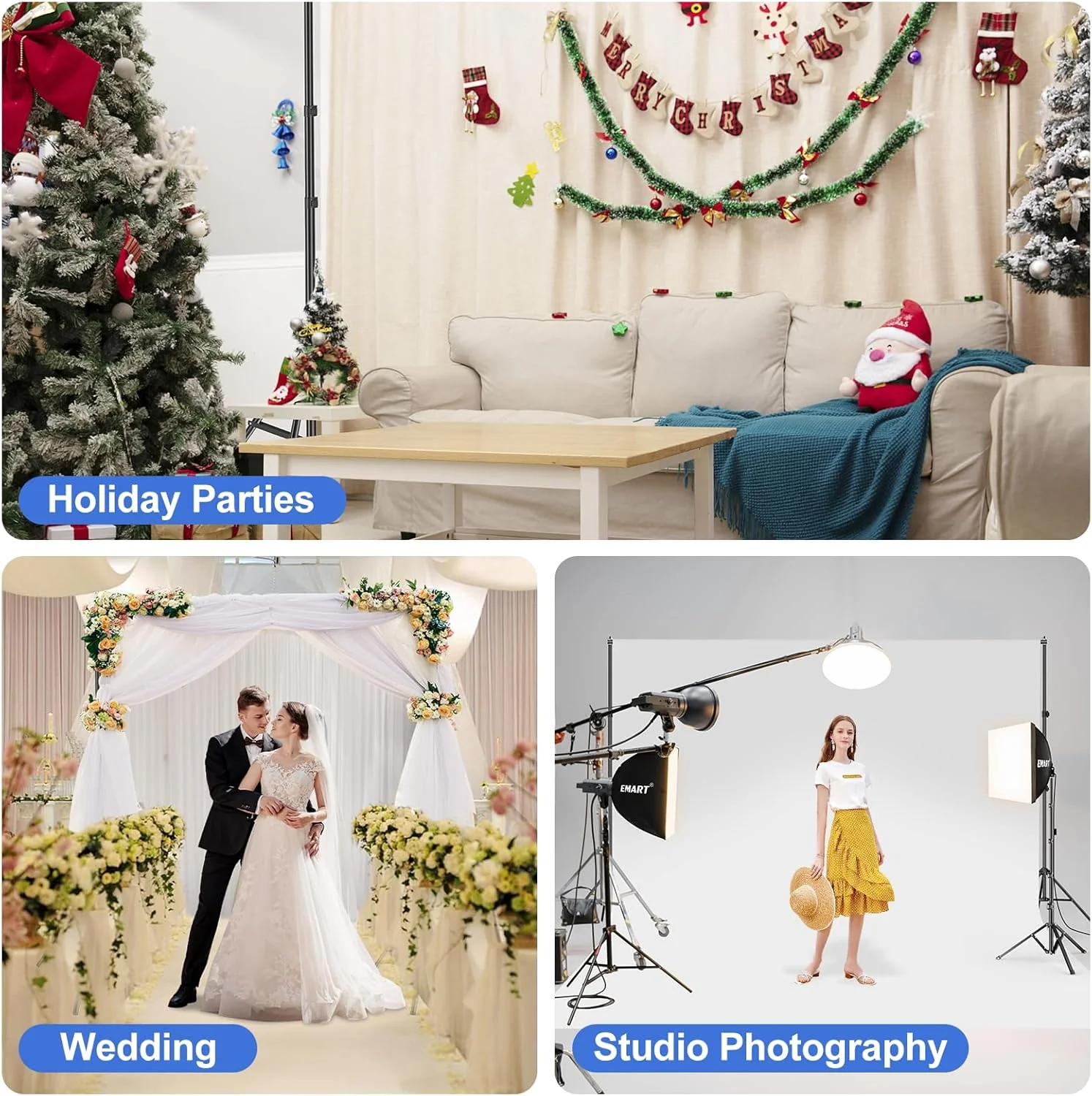 EMART Adjustable 10x7ft Photography Backdrop Stand Kit for Photo Studio NEW - Image 6