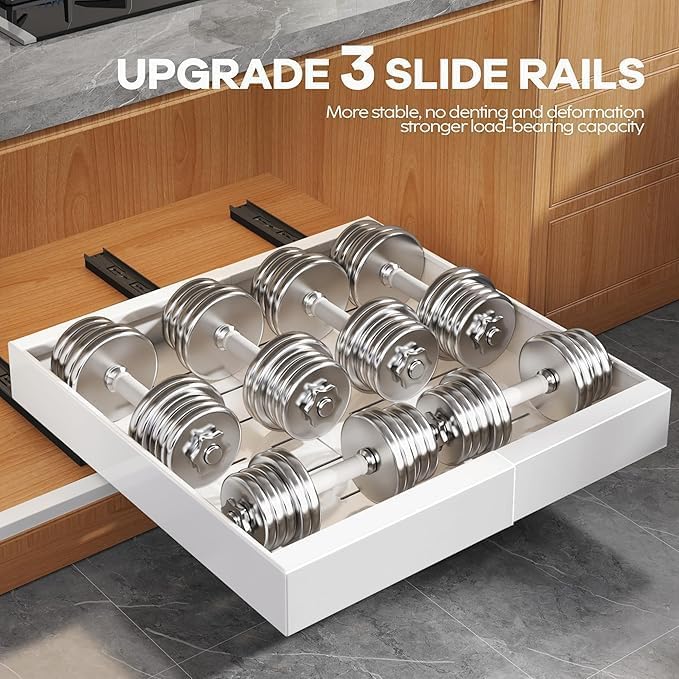 KeepClean Expandable Pull Out Cabinet Organizer 12"-20" Heavy-Duty Slide-Out NEW - Image 6