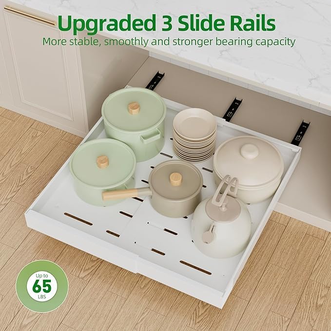 KeepClean Expandable Pull Out Cabinet Organizer 12"-20" Heavy-Duty Slide-Out NEW - Image 9