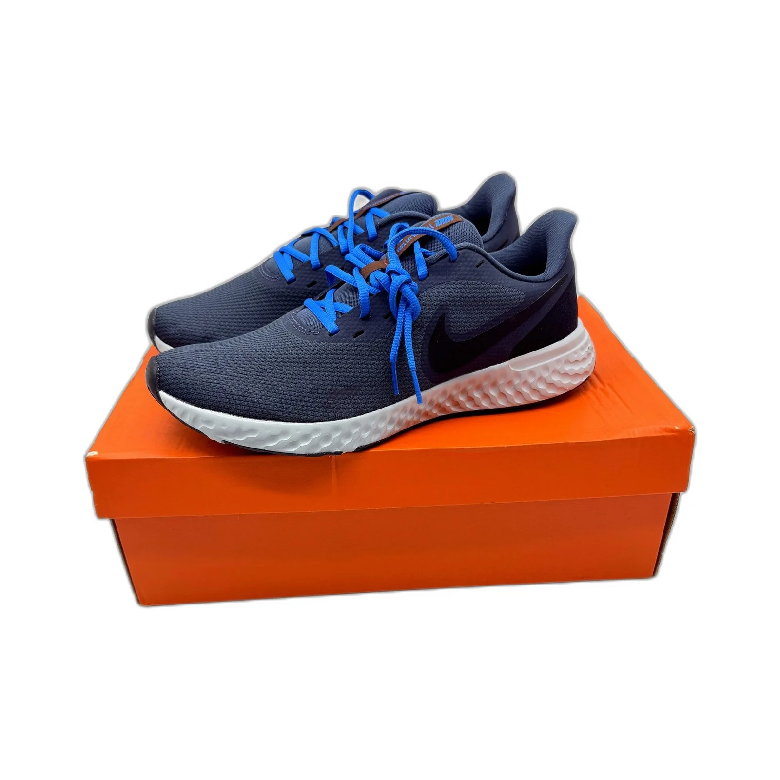 Nike Revolution 5 Dark Grey/Blue Running Shoes for Men in US Size 12 Size DEMO - Image 3