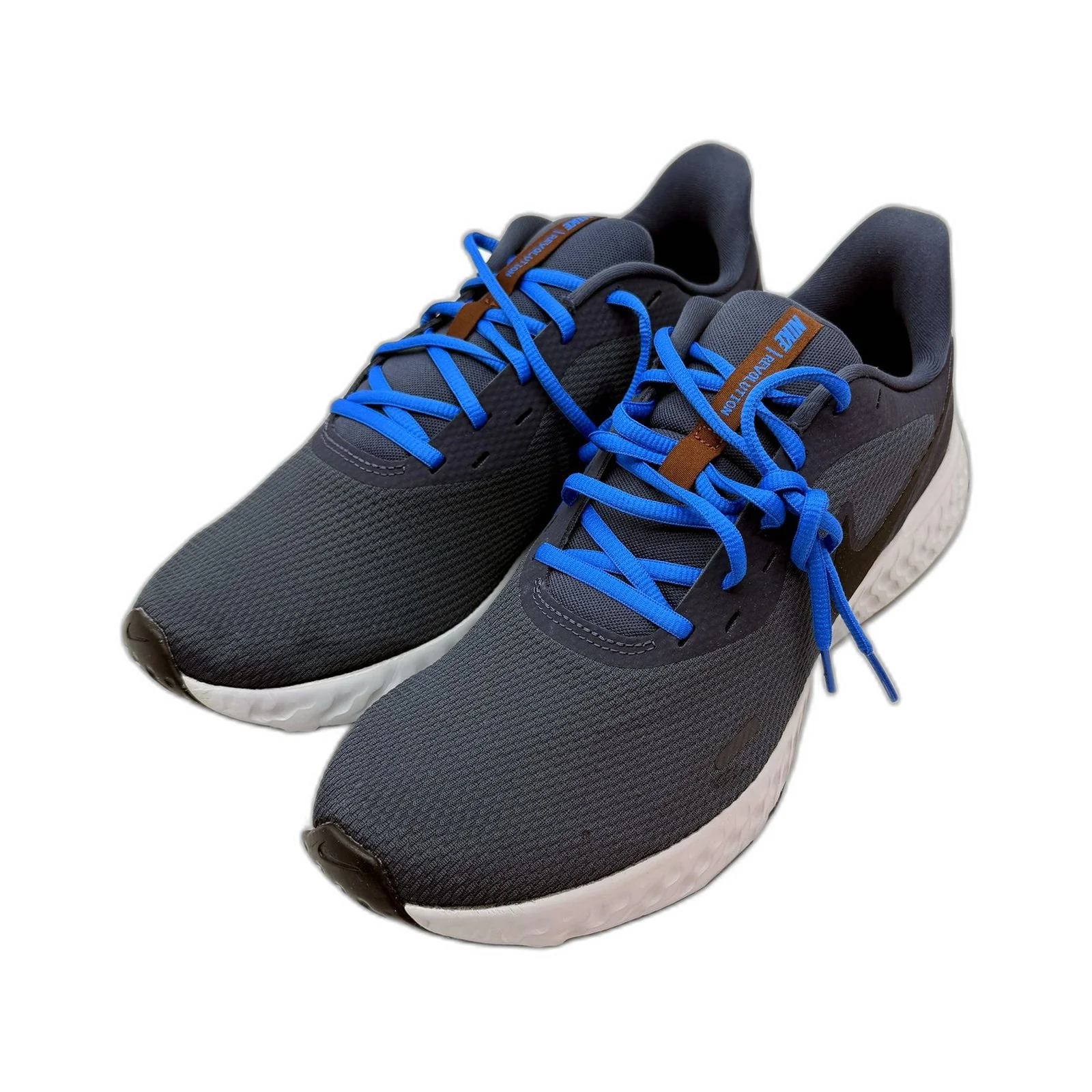 Nike Revolution 5 Dark Grey/Blue Running Shoes for Men in US Size 12 Size DEMO - Image 4