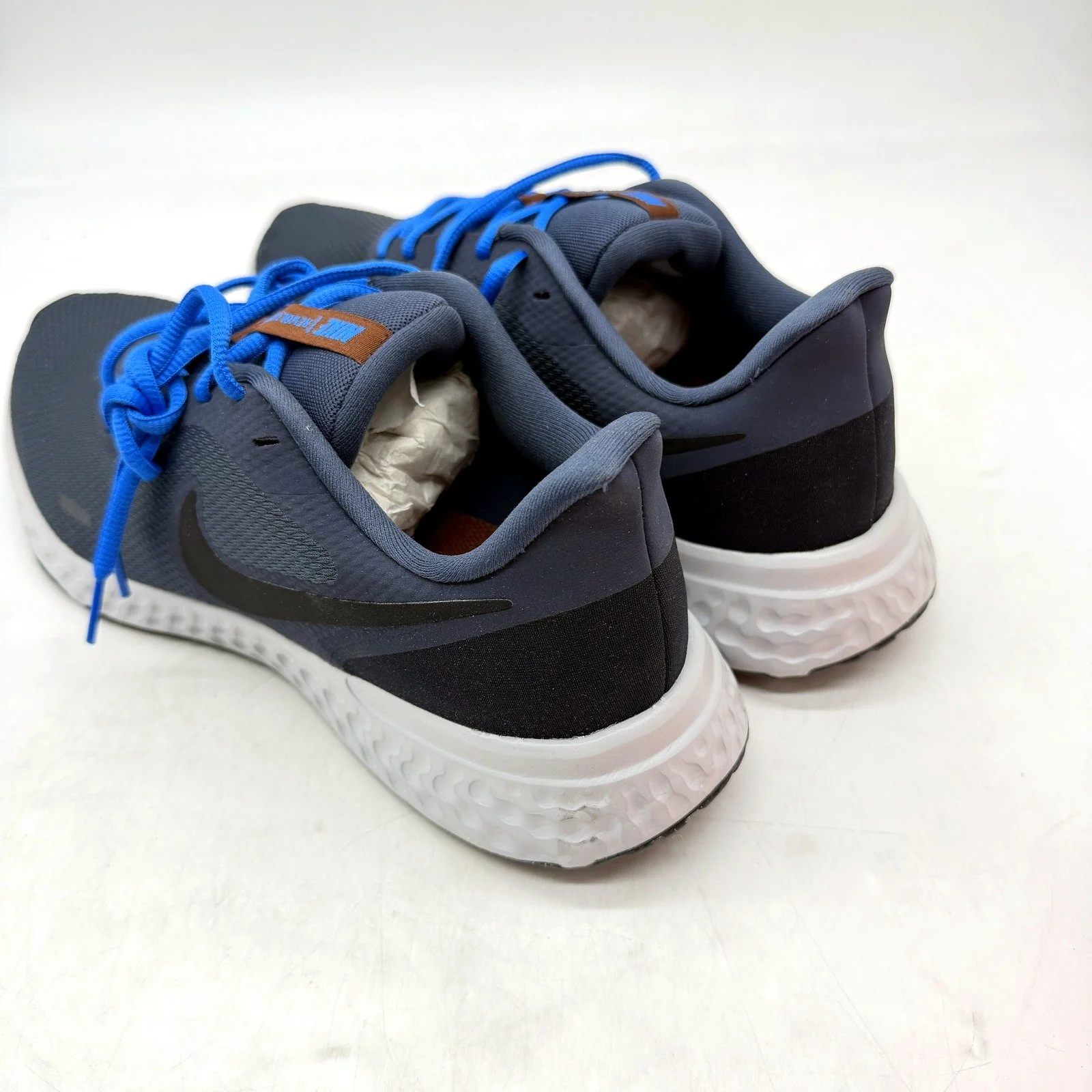 Nike Revolution 5 Dark Grey/Blue Running Shoes for Men in US Size 12 Size DEMO - Image 5