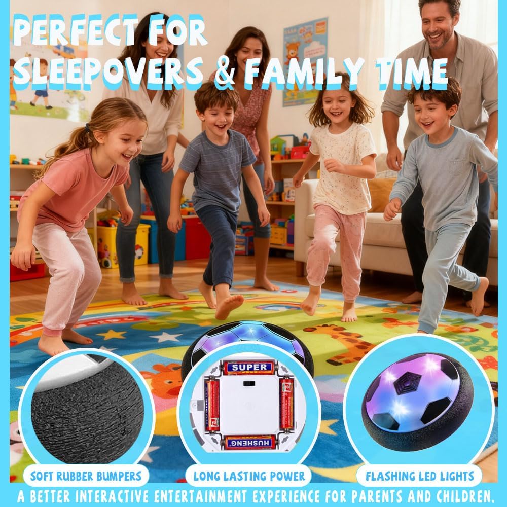 AceHQ Hover Soccer Ball Toys Air Floating LED Lights Foam Bumper NEW - Image 6