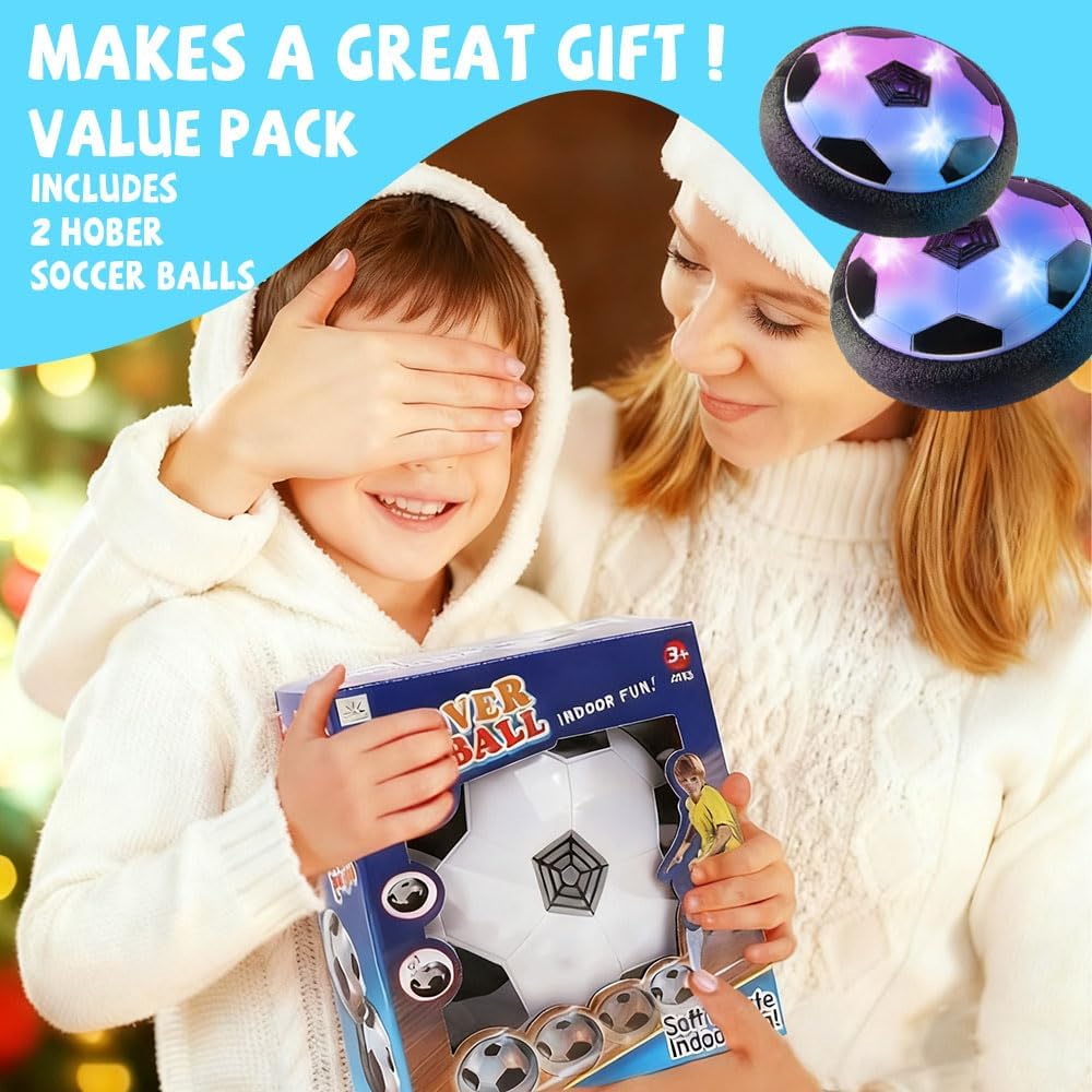 AceHQ Hover Soccer Ball Toys Air Floating LED Lights Foam Bumper NEW - Image 8