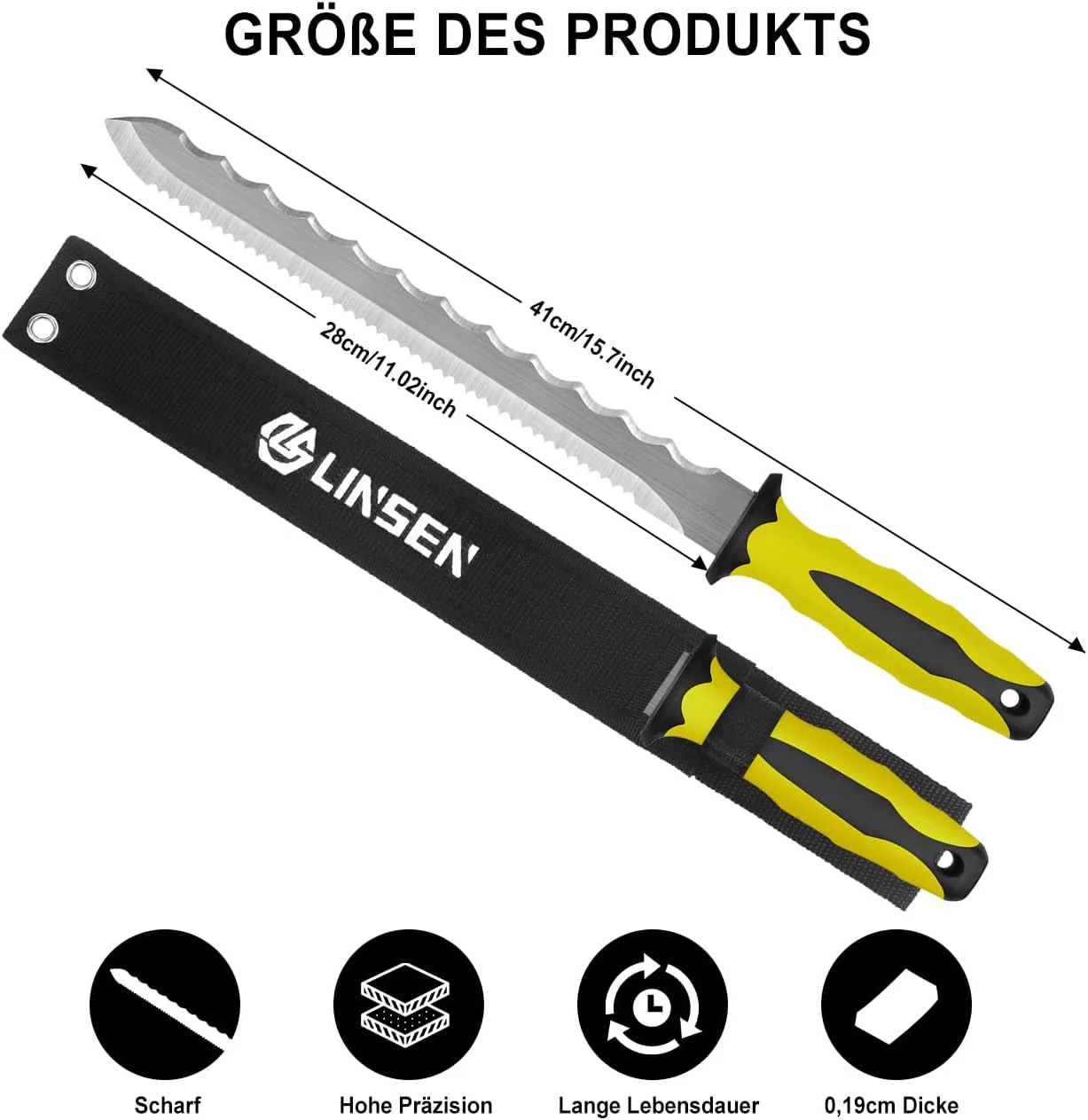 paxlloonge Stainless Knives Steel Garden Knife with Yellow Handle - Durable NEW - Image 6