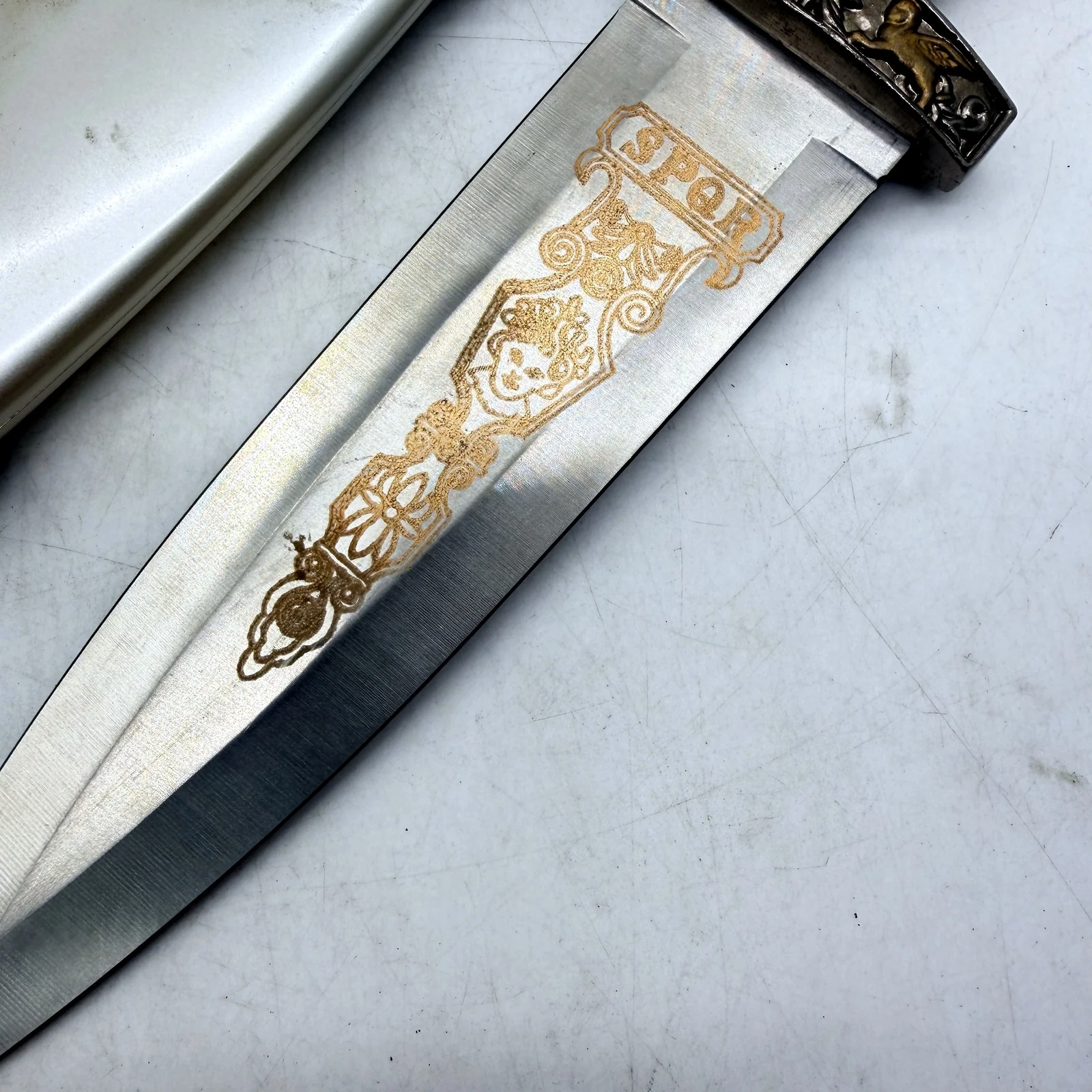 SPQR Decorative Dagger Heavy Metal Stainless Steel Blade With Ornate Sheath - Image 5