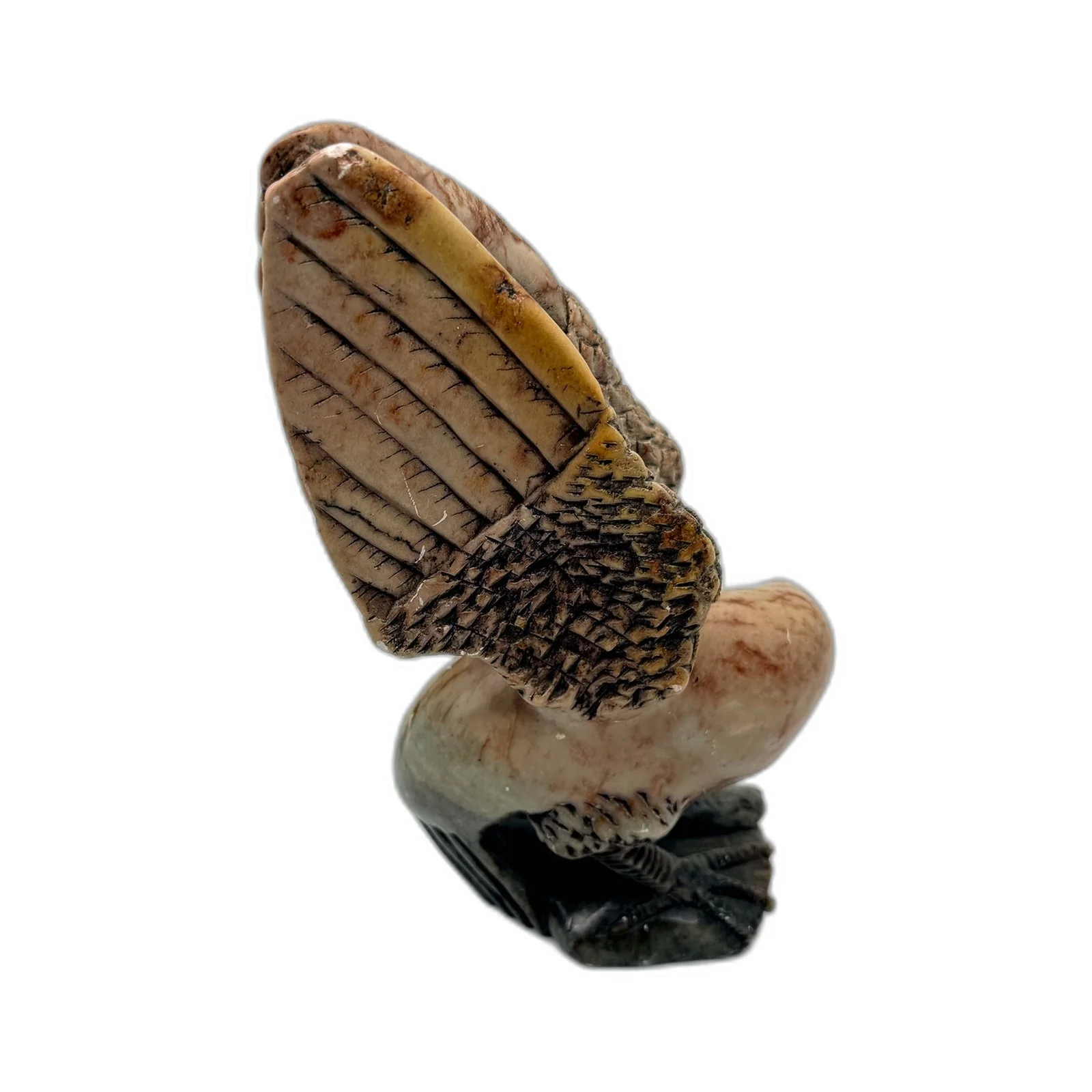 Hand Crafted Carved Marble Sculpture Decorative Eagle Art Bird Of Prey Figurine - Image 4