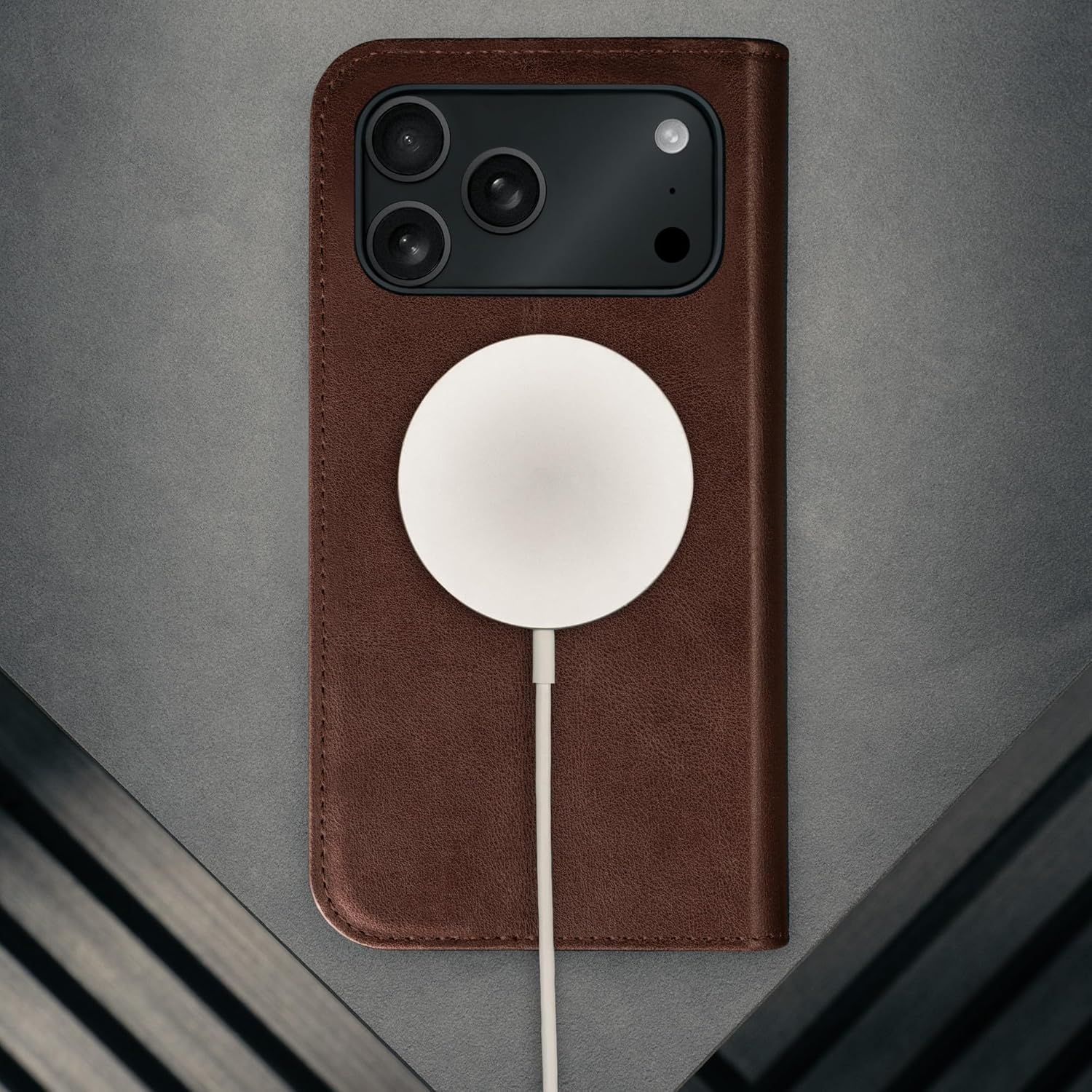 TORRO Premium Leather Flip & Wallet Case for iPhone 17 Pro Max 6.9" Brown DEMO - Image 8
