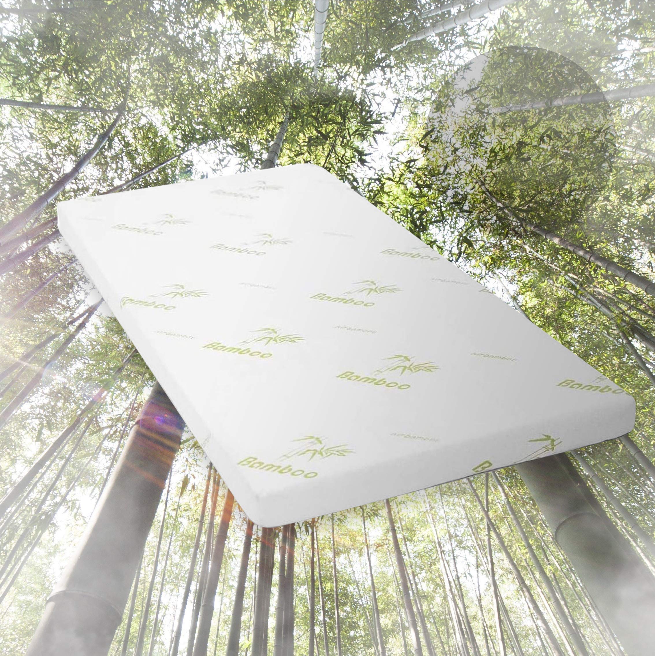 fandcy 4CM Memory Foam Mattress Topper with Bamboo Cover, High Density KING NEW