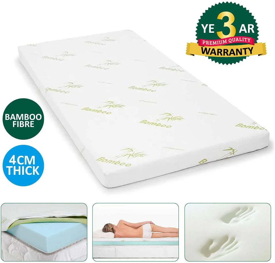 fandcy 4CM Memory Foam Mattress Topper with Bamboo Cover, High Density KING NEW - Image 9