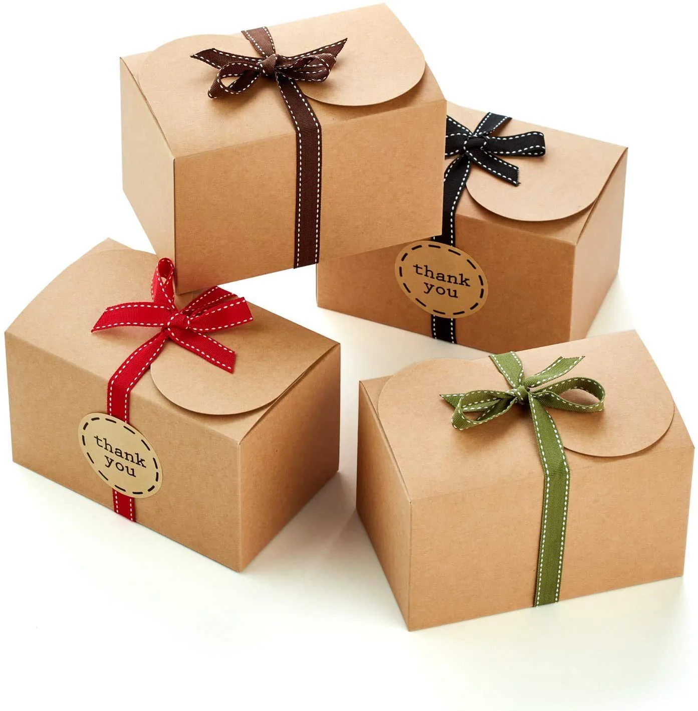 Hayley Cherie 20-Count Green and White Cardboard Gift Boxes Pack Size 20 NEW