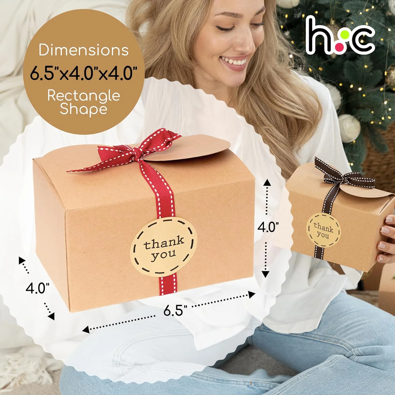 Hayley Cherie 20-Count Green and White Cardboard Gift Boxes Pack Size 20 NEW - Image 3