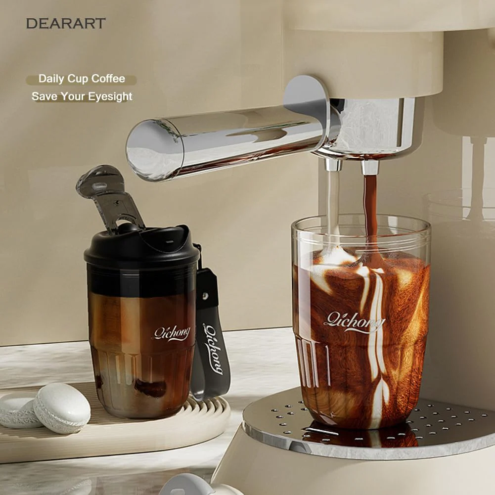 DEARART 420ml Sports Water Bottle Coffee Leakproof Tritan Material Black NEW - Image 4