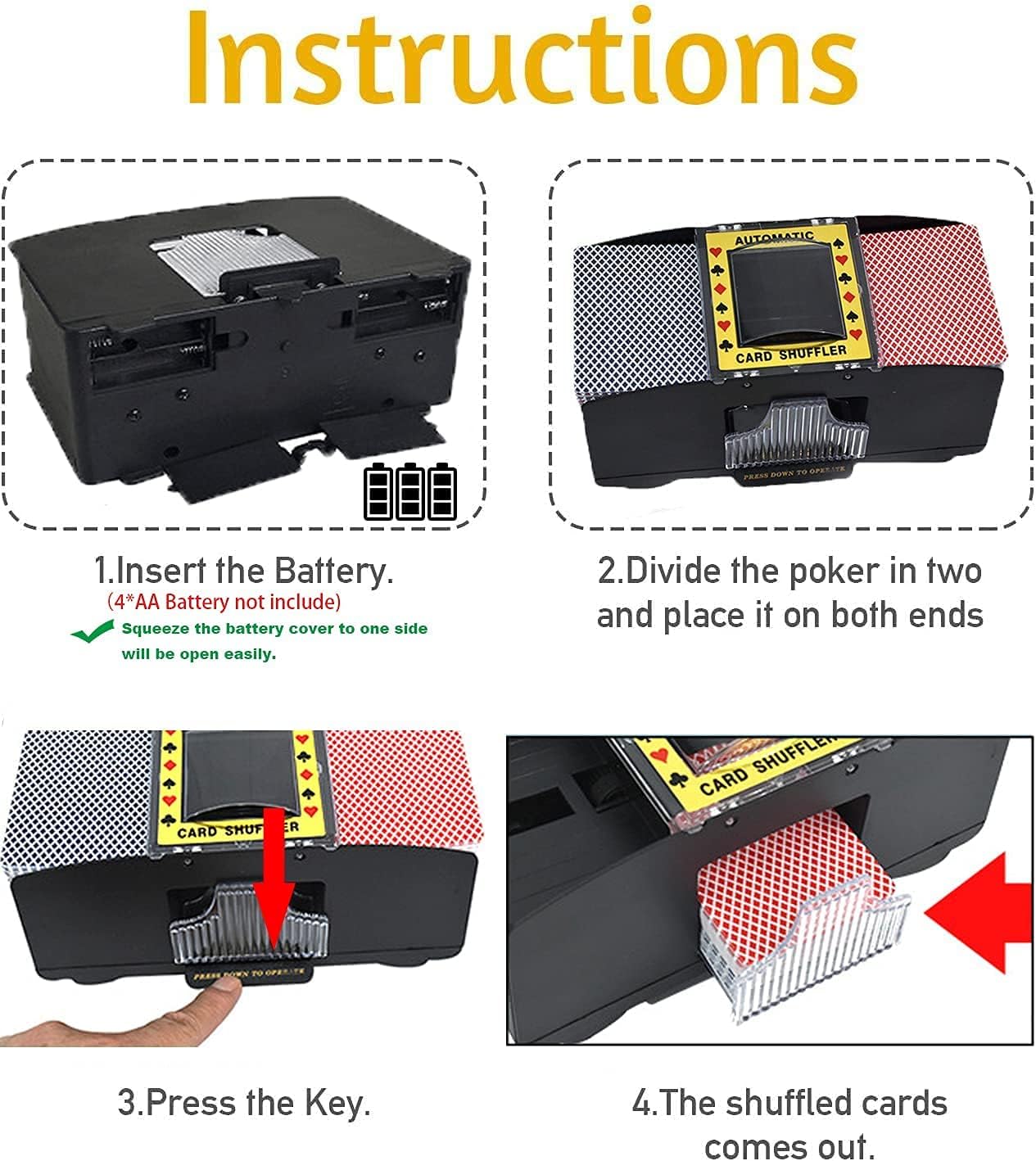 Dacefloy Battery Powered Card Shuffler Machine for 1-2 Decks DEMO - Image 2