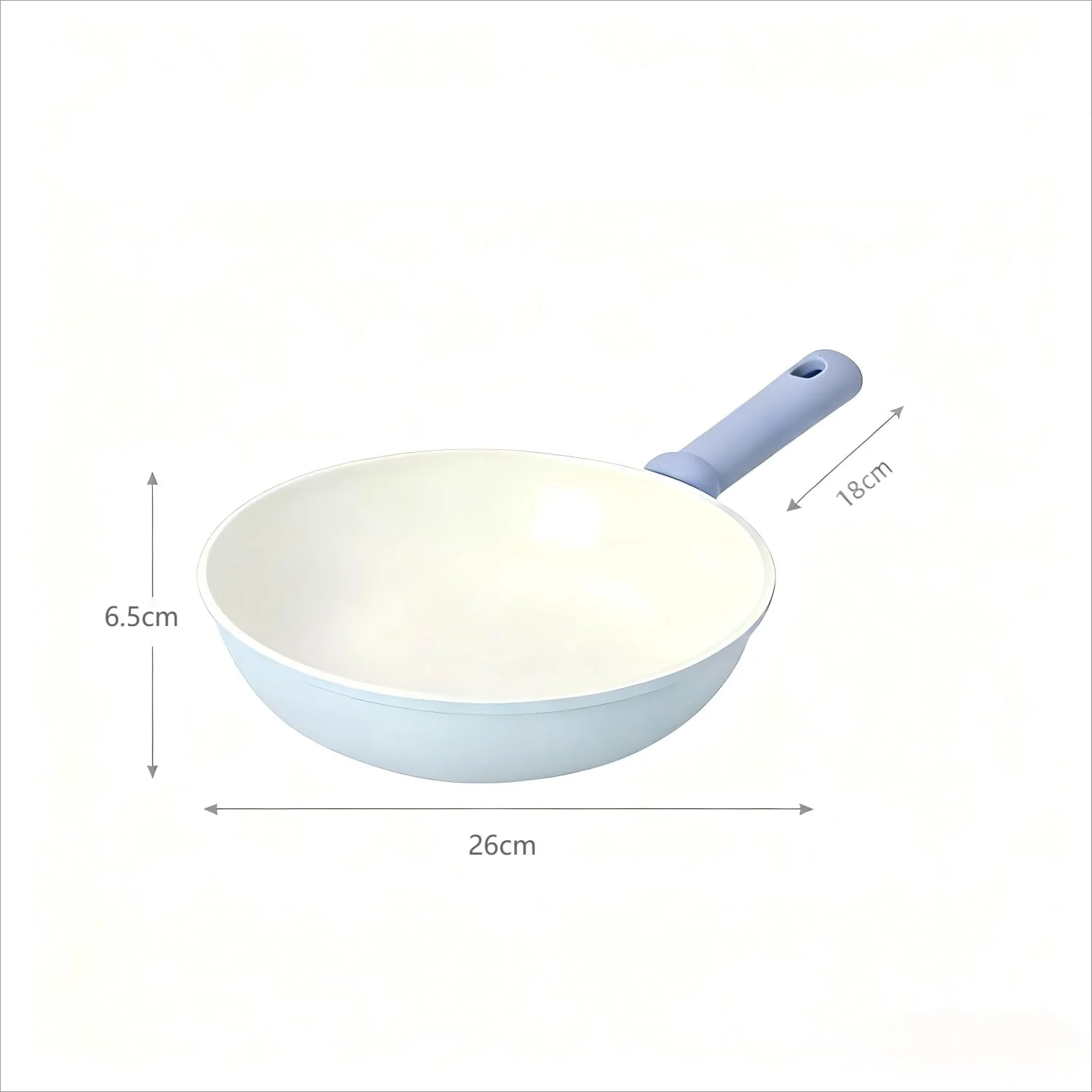 10.3-Inch Non-Stick Frying Pan Skillet Wrought Iron Ceramic Infused Blue NEW - Image 6