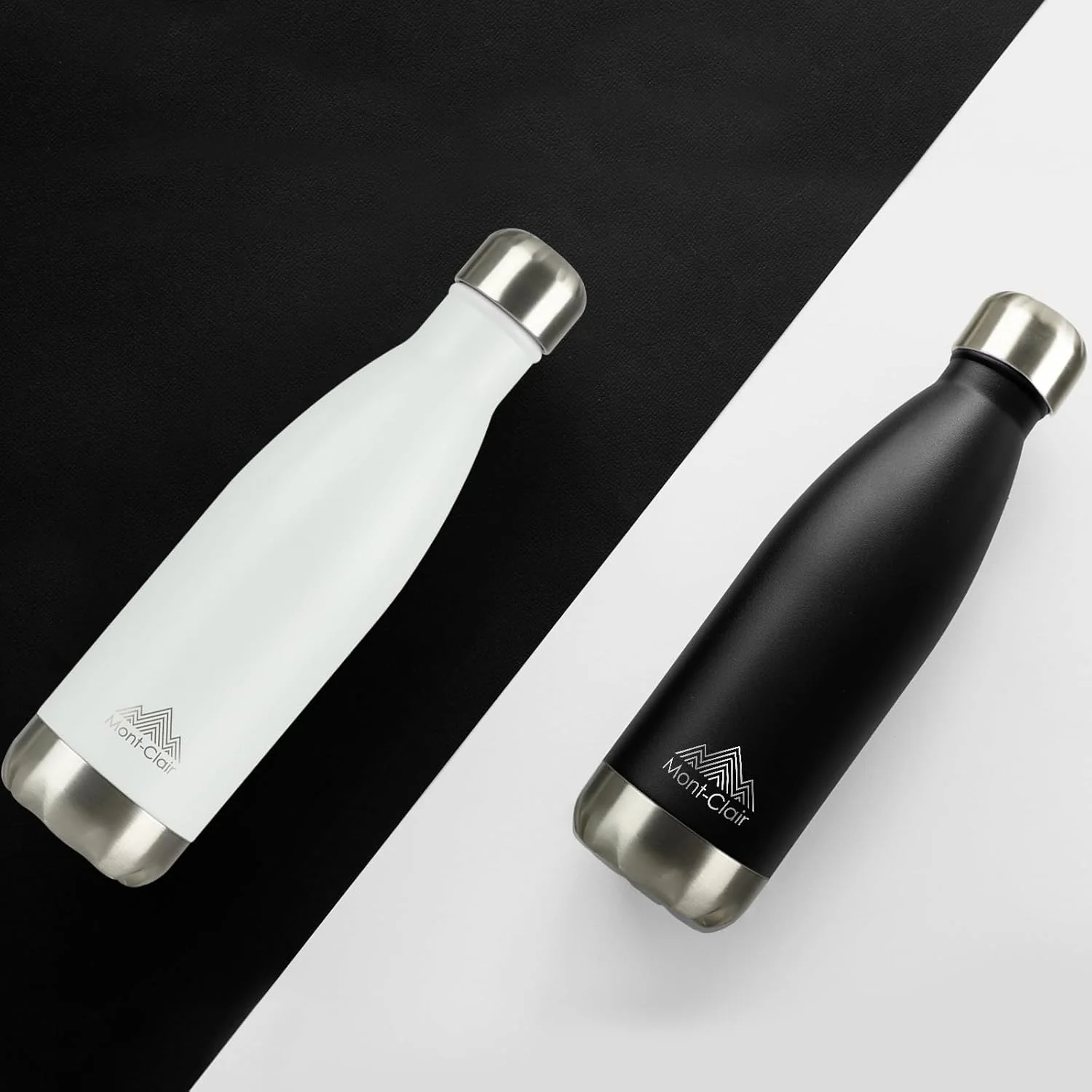 Mont-Clair Stainless Steel Vacuum Insulated Water Bottle Black BPA NEW - Image 4