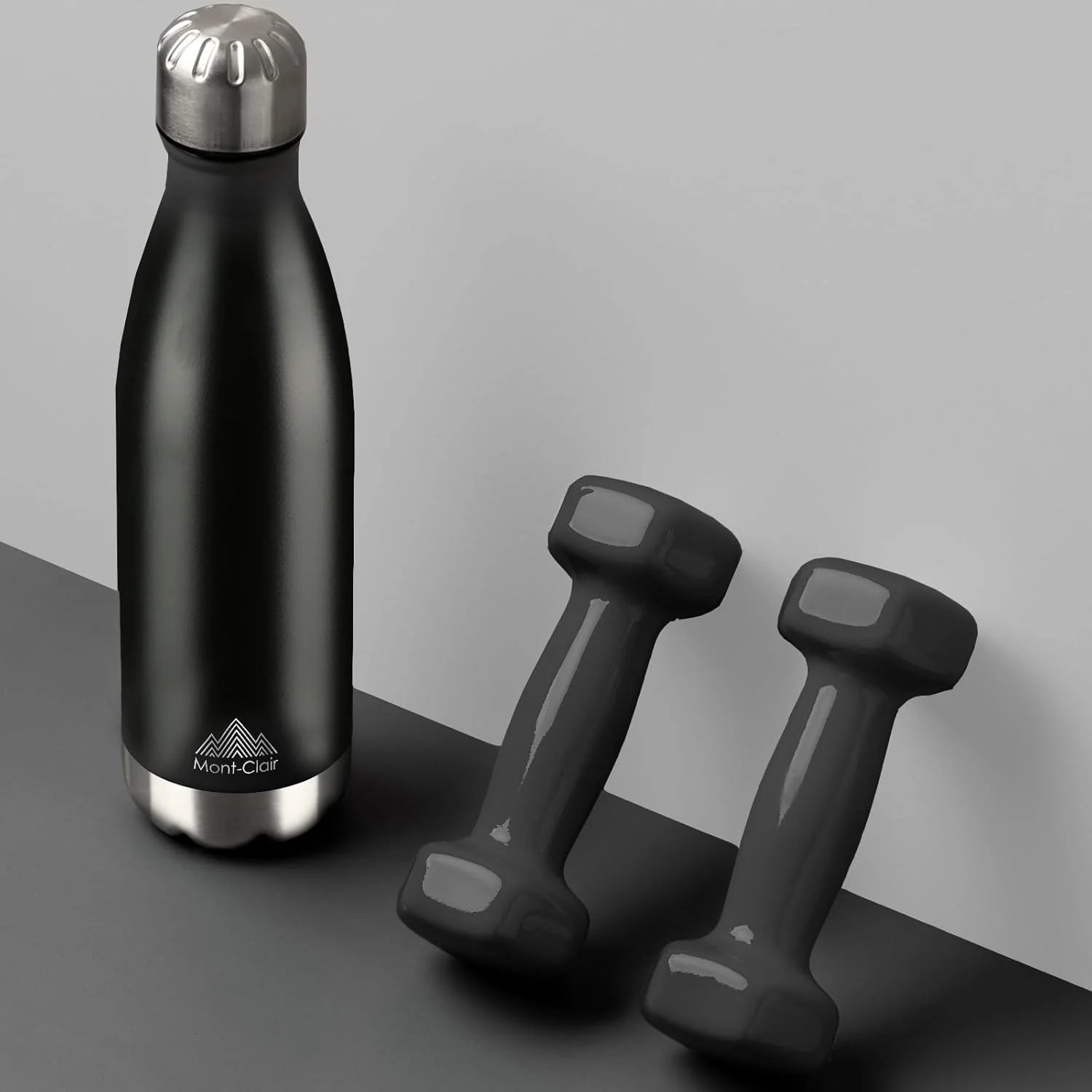 Mont-Clair Stainless Steel Vacuum Insulated Water Bottle Black BPA NEW - Image 6
