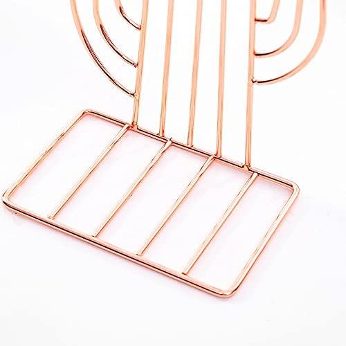 FYJIDY Metal Cacti Rose Gold Heavy Duty 4Pc Non-Slip Office Bookends 2 Pairs NEW - Image 7
