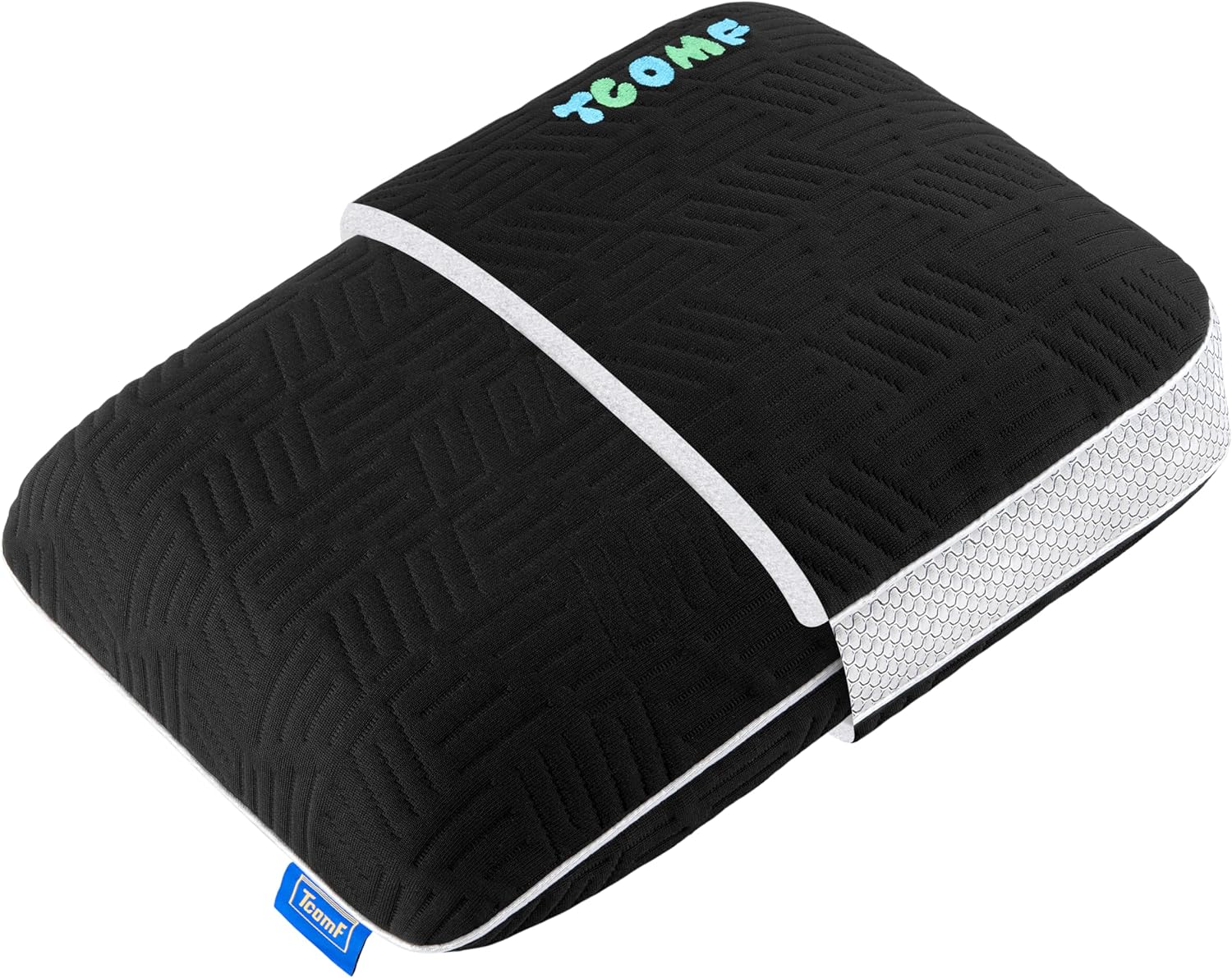 TCOMF Small Travel Pillow Memory Foam Dual-Cover Firm Camping Neck Support NEW - Image 4