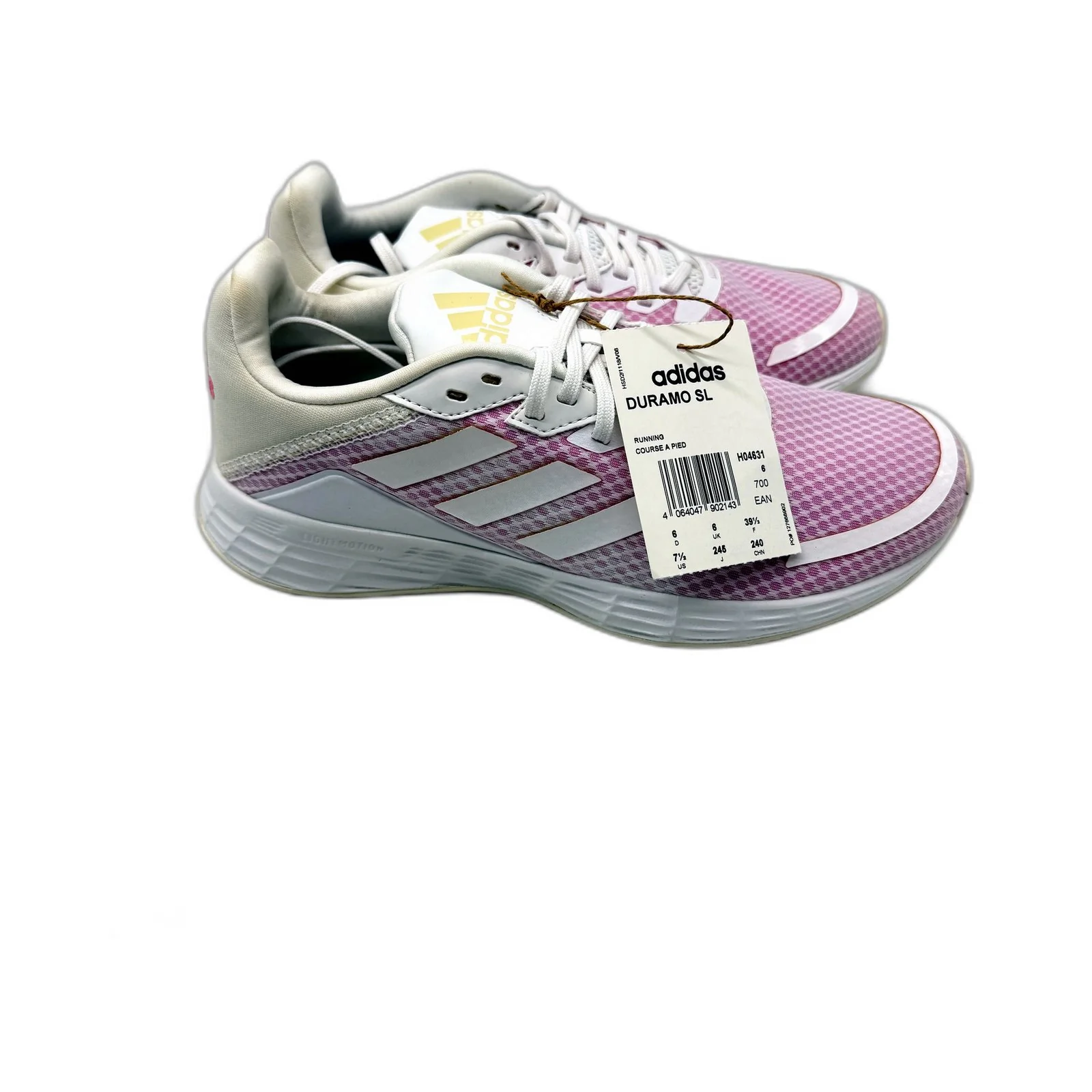 adidas Womens Duramo SL Pink/White Running Course Shoes US Size 7.5 DEMO - Image 2