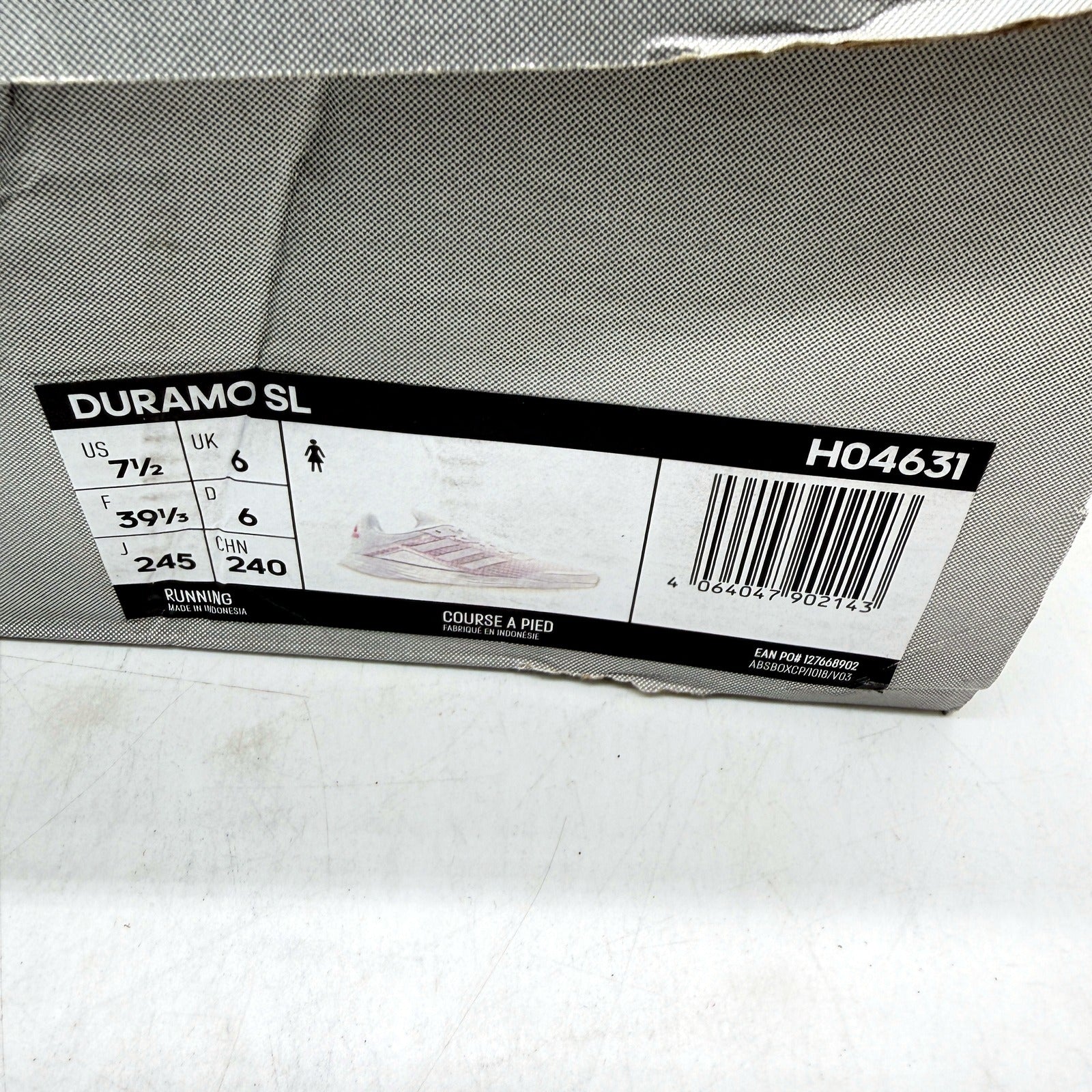 adidas Womens Duramo SL Pink/White Running Course Shoes US Size 7.5 DEMO - Image 7