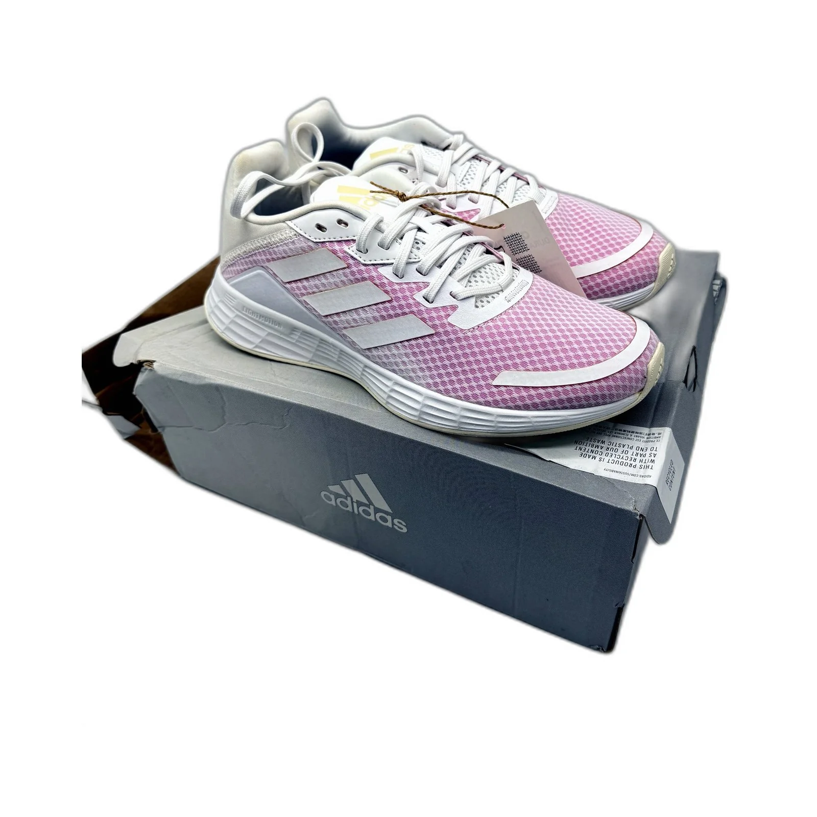 adidas Womens Duramo SL Pink/White Running Course Shoes US Size 7.5 DEMO - Image 8