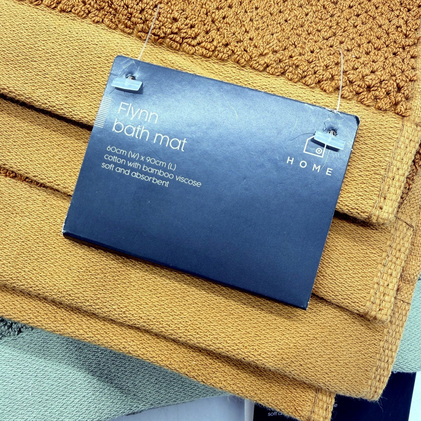 Target Flynn 3 Piece Cotton & Bamboo Bath Mat Set in Warm Earth Tones NEW - Image 3