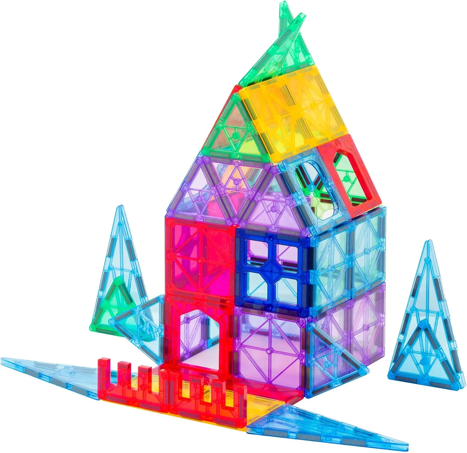 Lenoxx 48-Piece Multi-Color Magnetic Building Tiles Puzzle Set for Kids NEW - Image 7