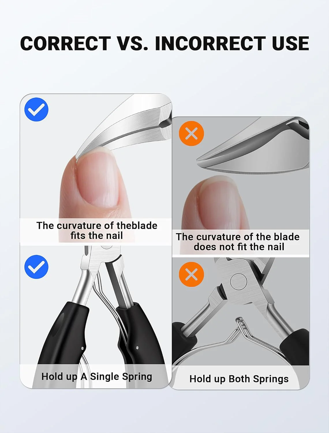 MERDTTES Stainless Steel Toenail Clippers for Thick Ingrown Toenails, Black NEW - Image 7