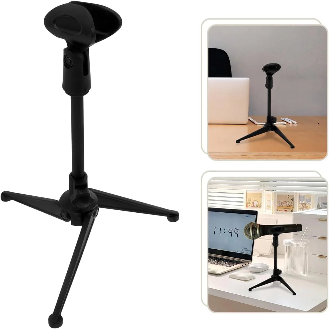 ULTECHNOVO 4 Adjustable Stands Height Desktop Table Microphone Stand Podcast NEW - Image 4