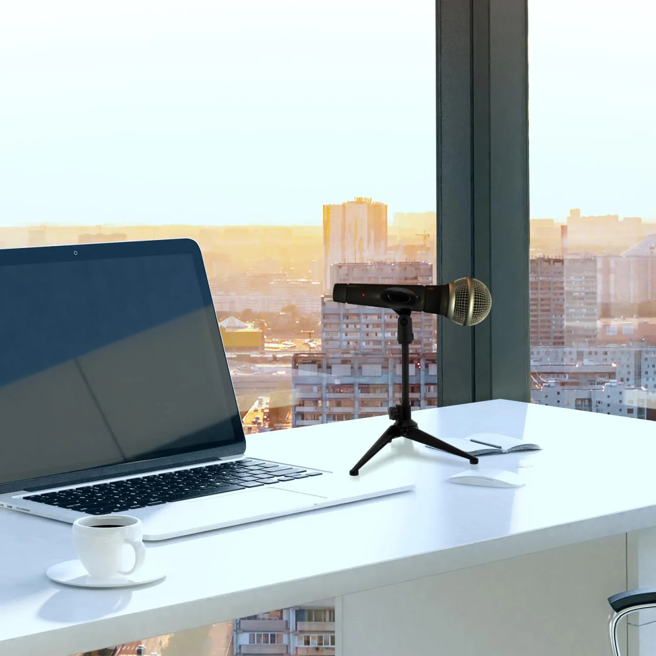 ULTECHNOVO 4 Adjustable Stands Height Desktop Table Microphone Stand Podcast NEW - Image 5