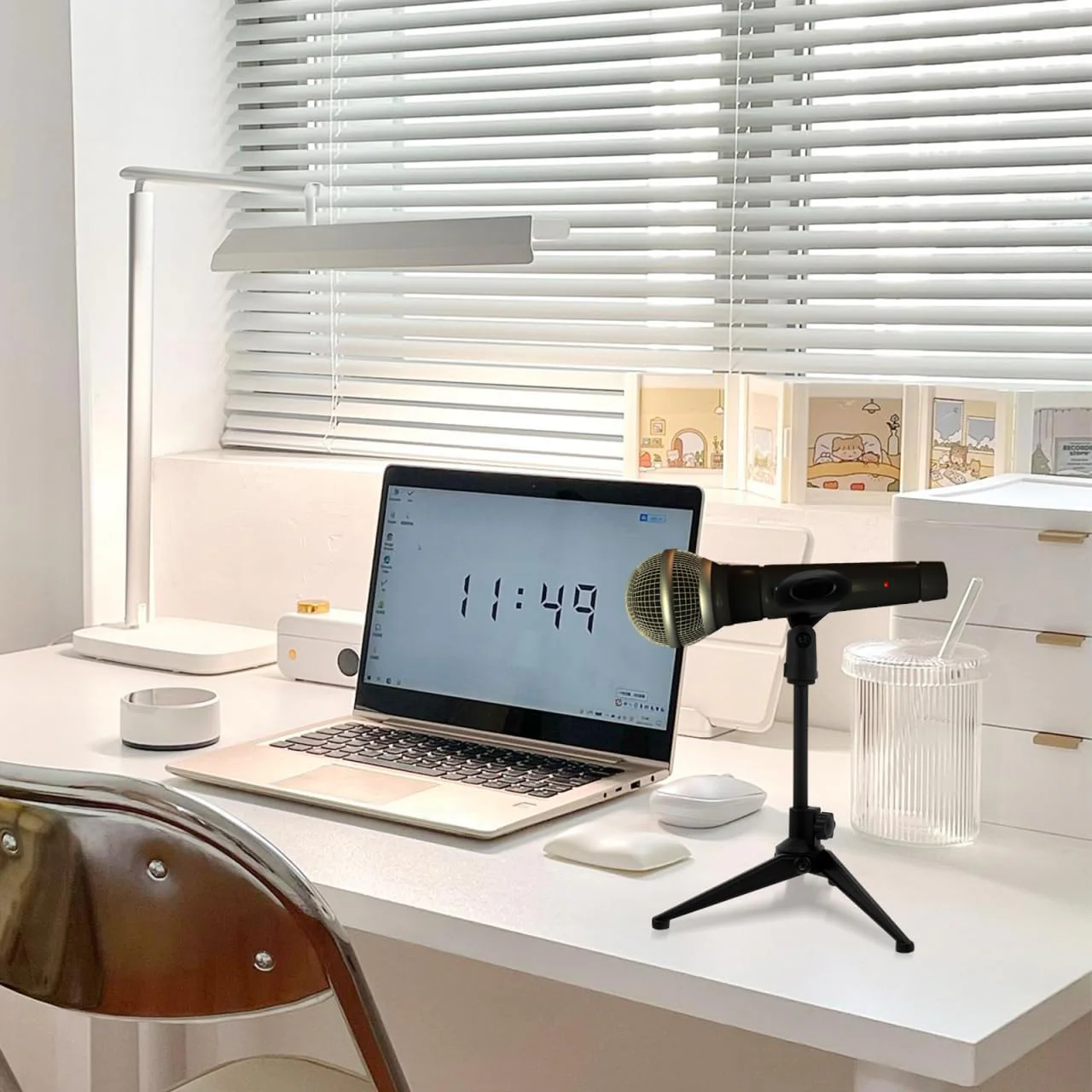 ULTECHNOVO 4 Adjustable Stands Height Desktop Table Microphone Stand Podcast NEW - Image 9