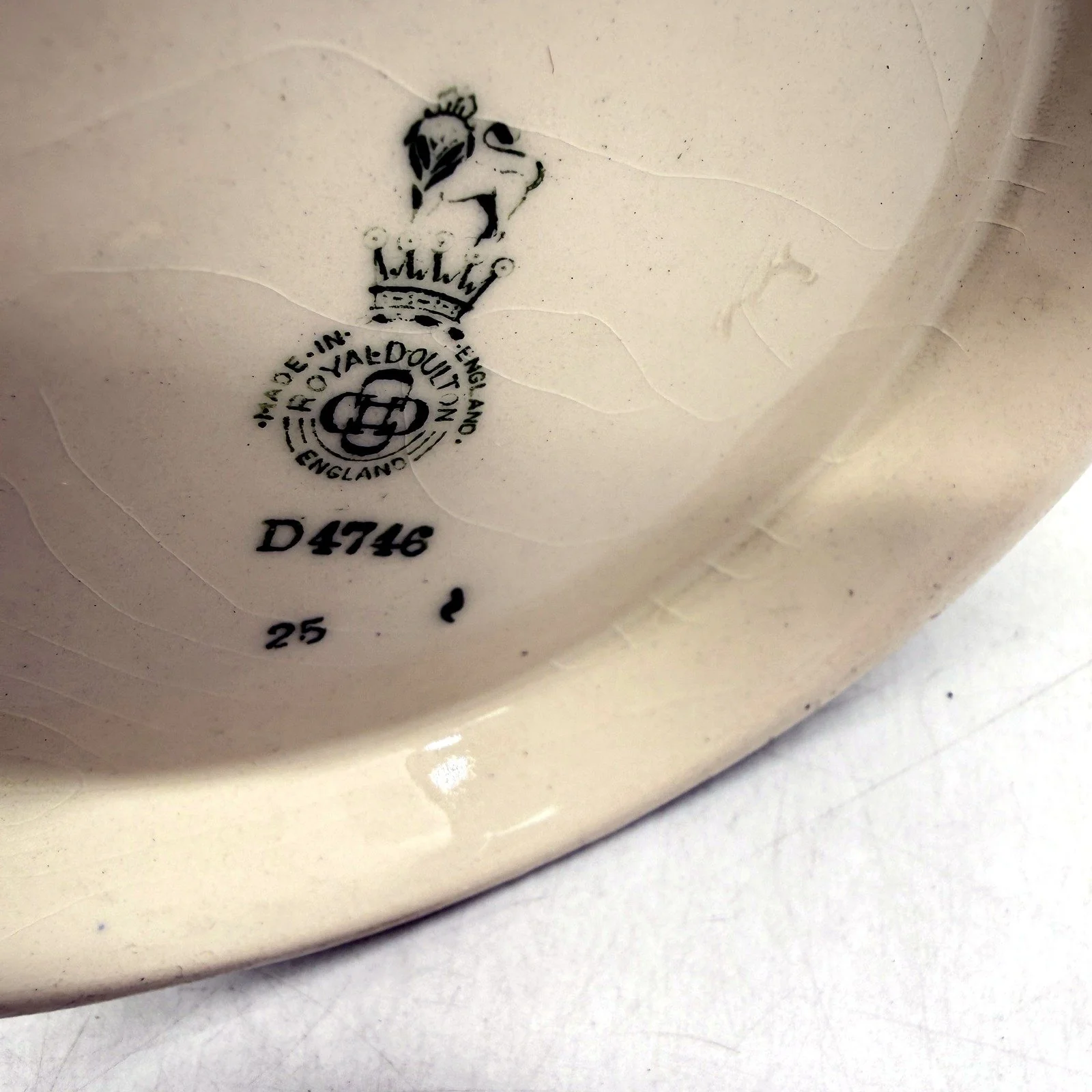 VINTAGE Royal Doulton Ceramic Mug Collectible Blue and Cream Color Glaze - Image 3