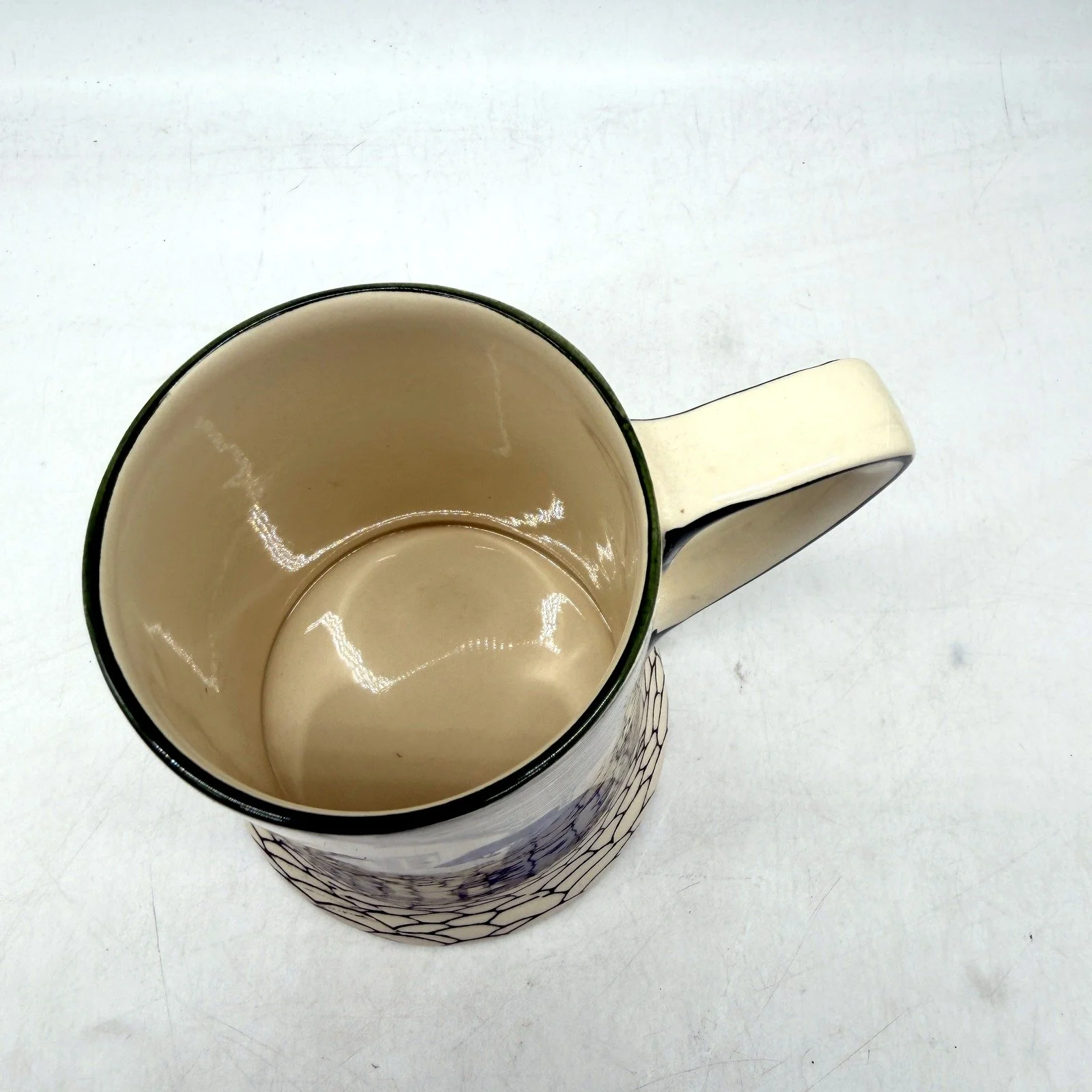 VINTAGE Royal Doulton Ceramic Mug Collectible Blue and Cream Color Glaze - Image 5