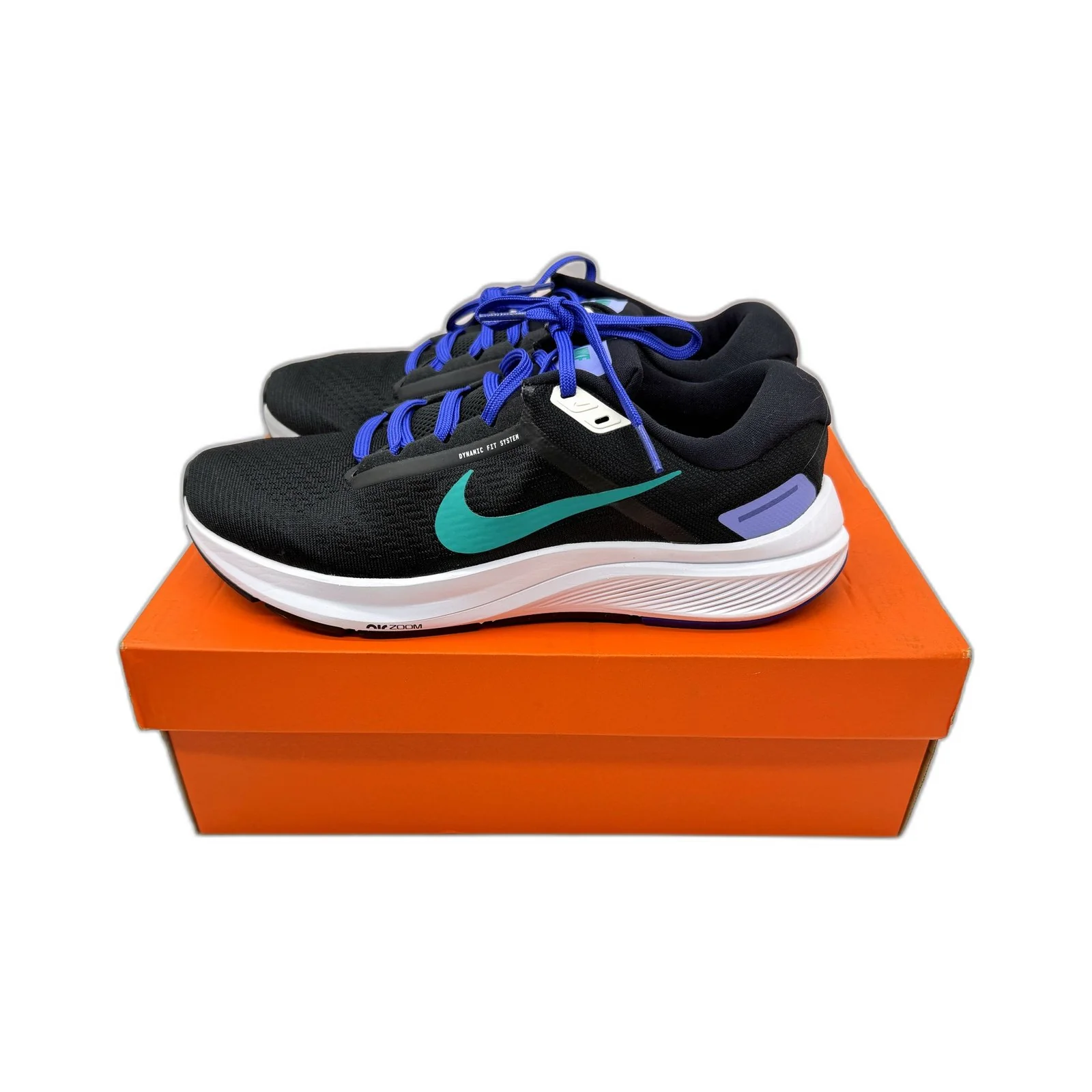 Nike Womens Air Zoom Structure 24 Running Shoes Black/Neptune US 9.5 NEW - Image 2