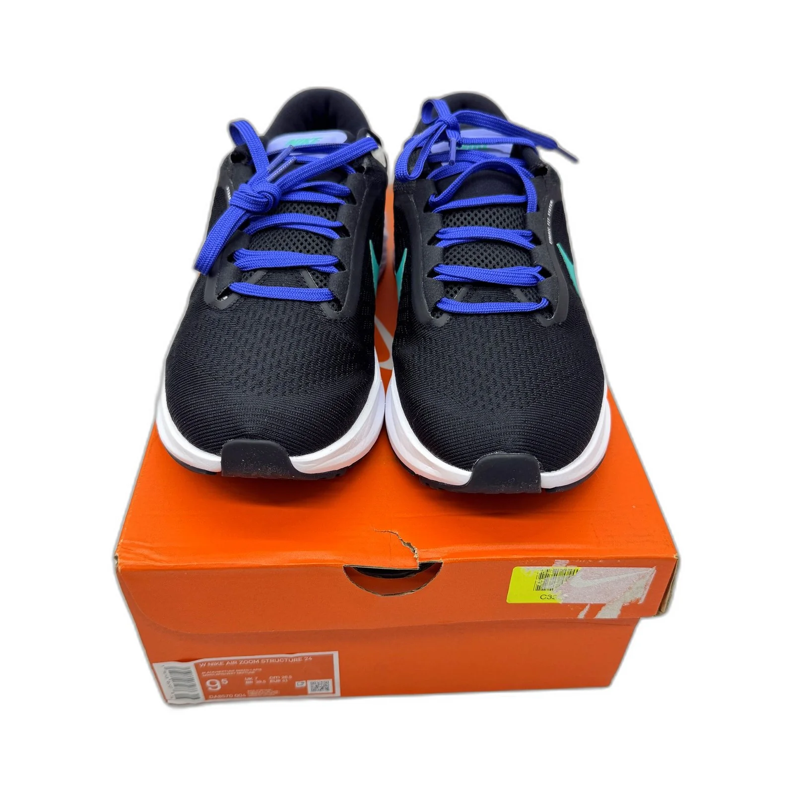 Nike Womens Air Zoom Structure 24 Running Shoes Black/Neptune US 9.5 NEW - Image 6