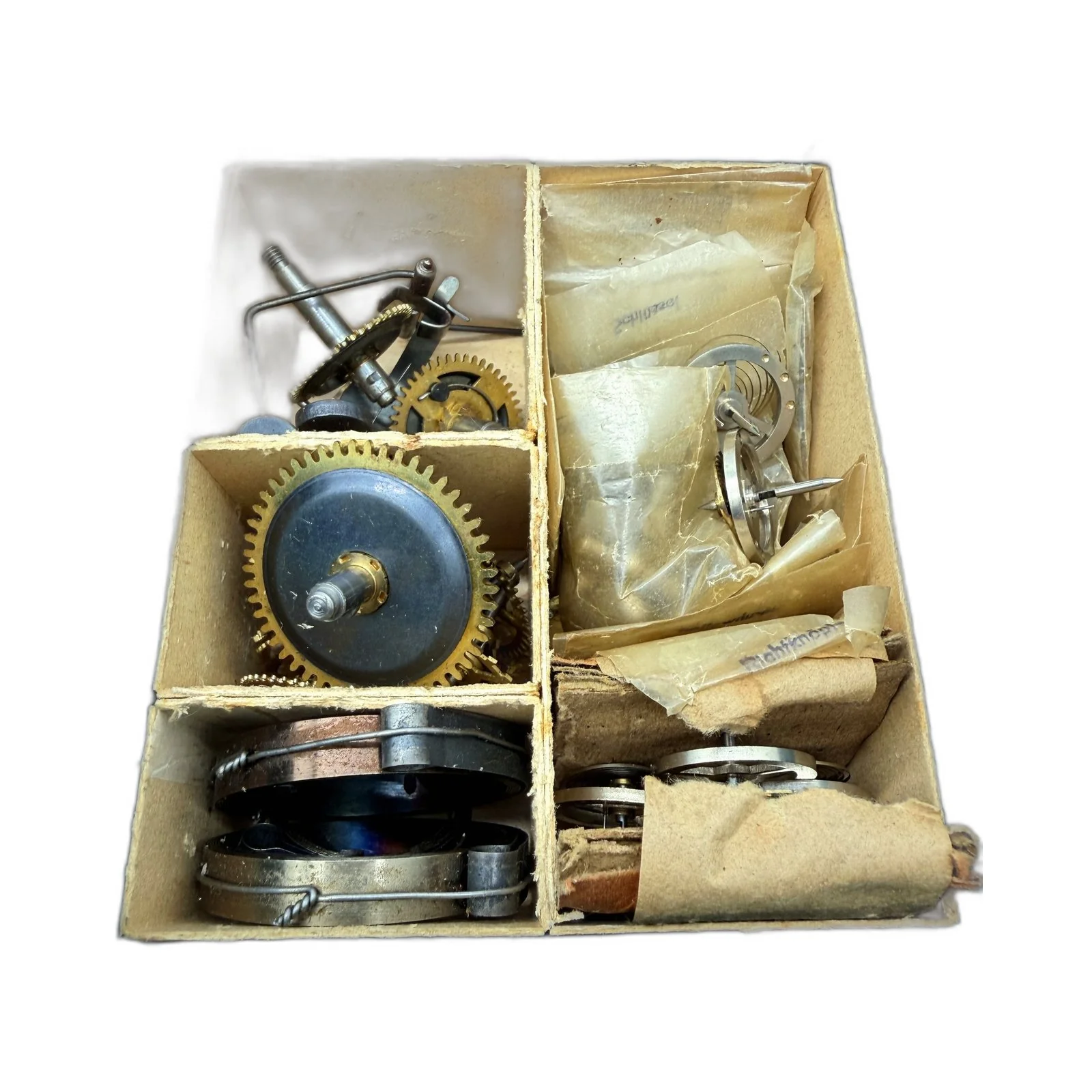 VINTAGE Clock Movement Parts By Peter Weckerwerk Ersatzteilpackung In Box - Image 2