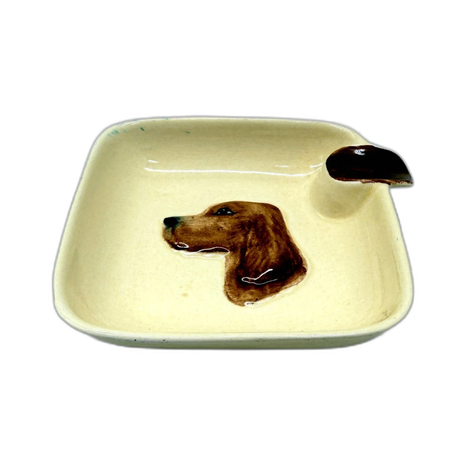 VINTAGE Carlton Ware Hand Painted England Ceramic Dog Trinket Dish 10cm - Image 2