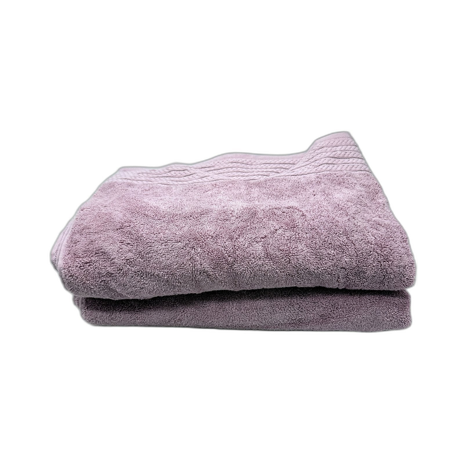 Premium Soft Light Purple Absorbent Cotton Bath Sheet Towel 2 Pack NEW - Image 4